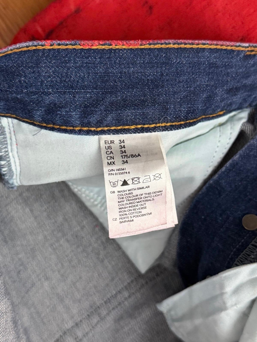 Margiela x H&M Red painted Jeans