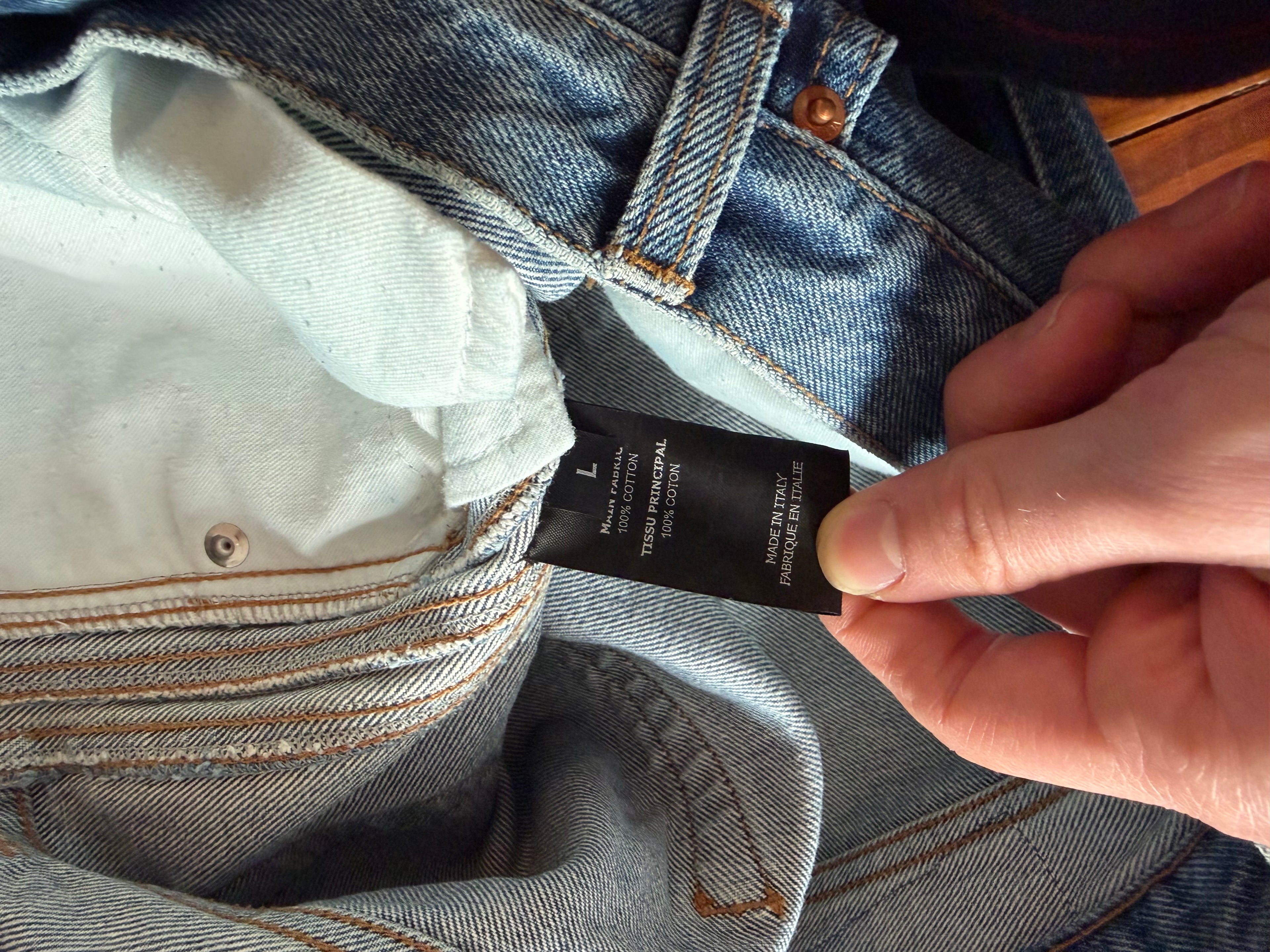 Vetements 3 Stripe Jeans straight baggy fit