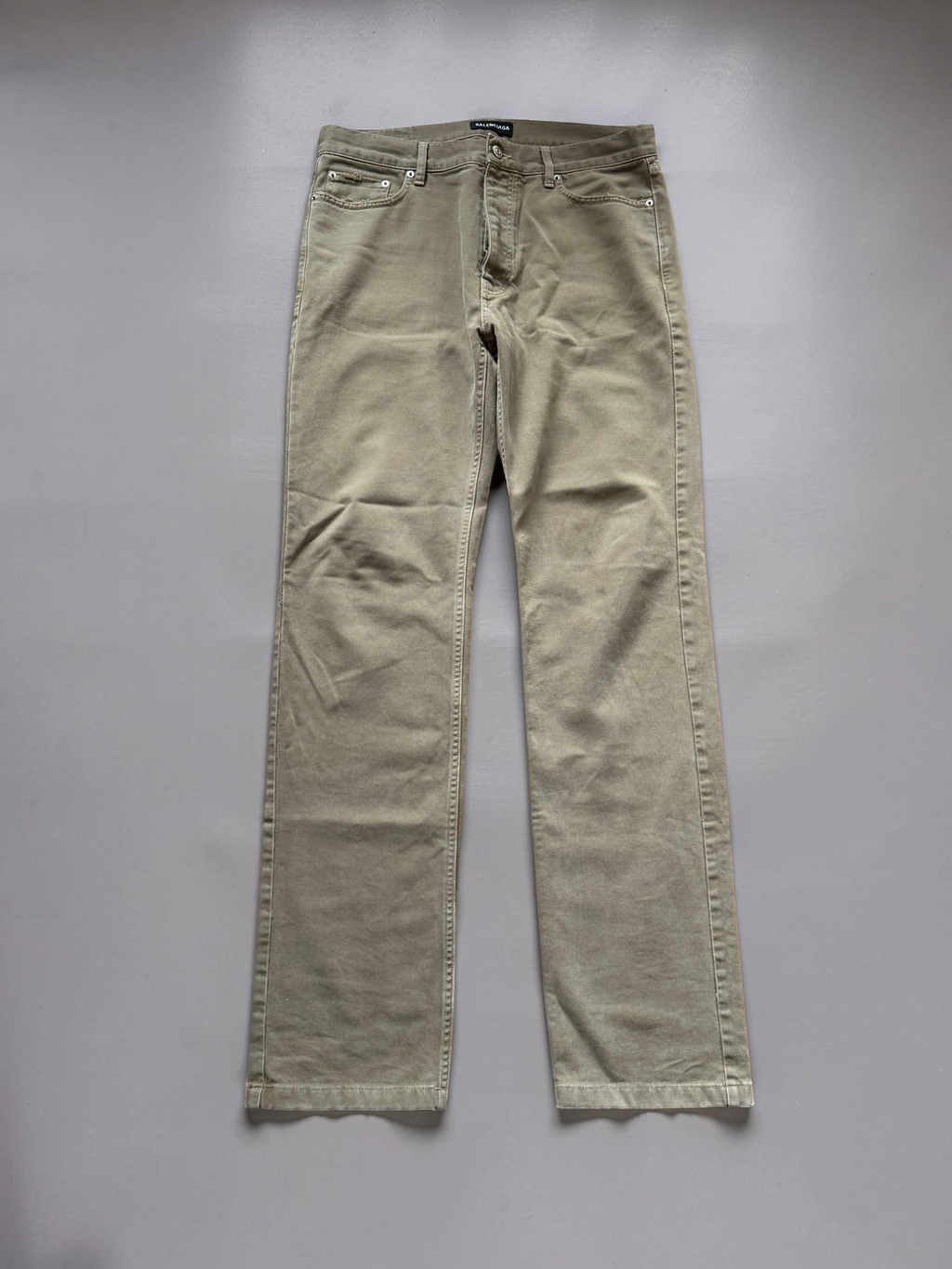 Balenciaga brown distressed straight jeans