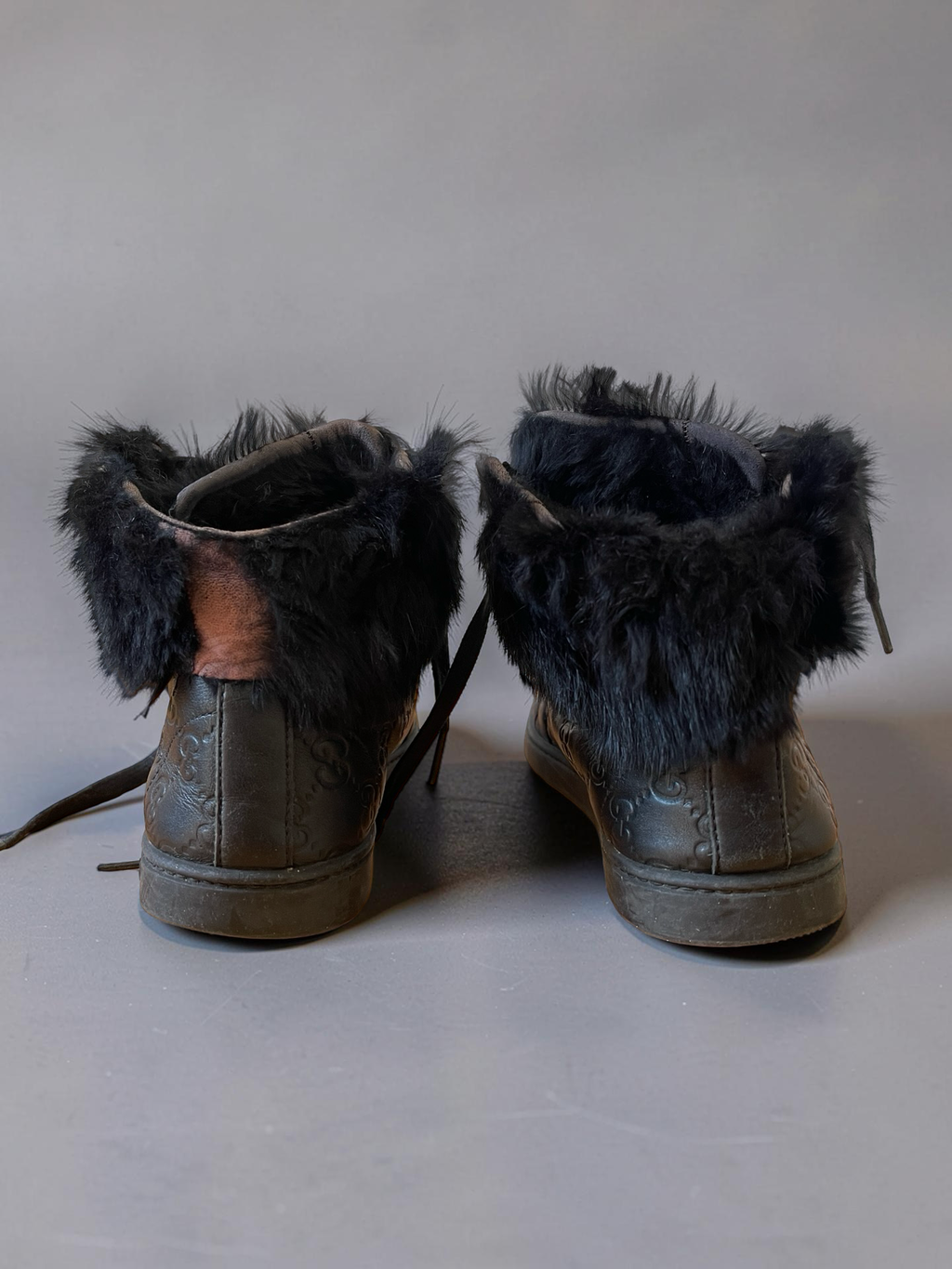 Gucci High Top Fur Sneaker