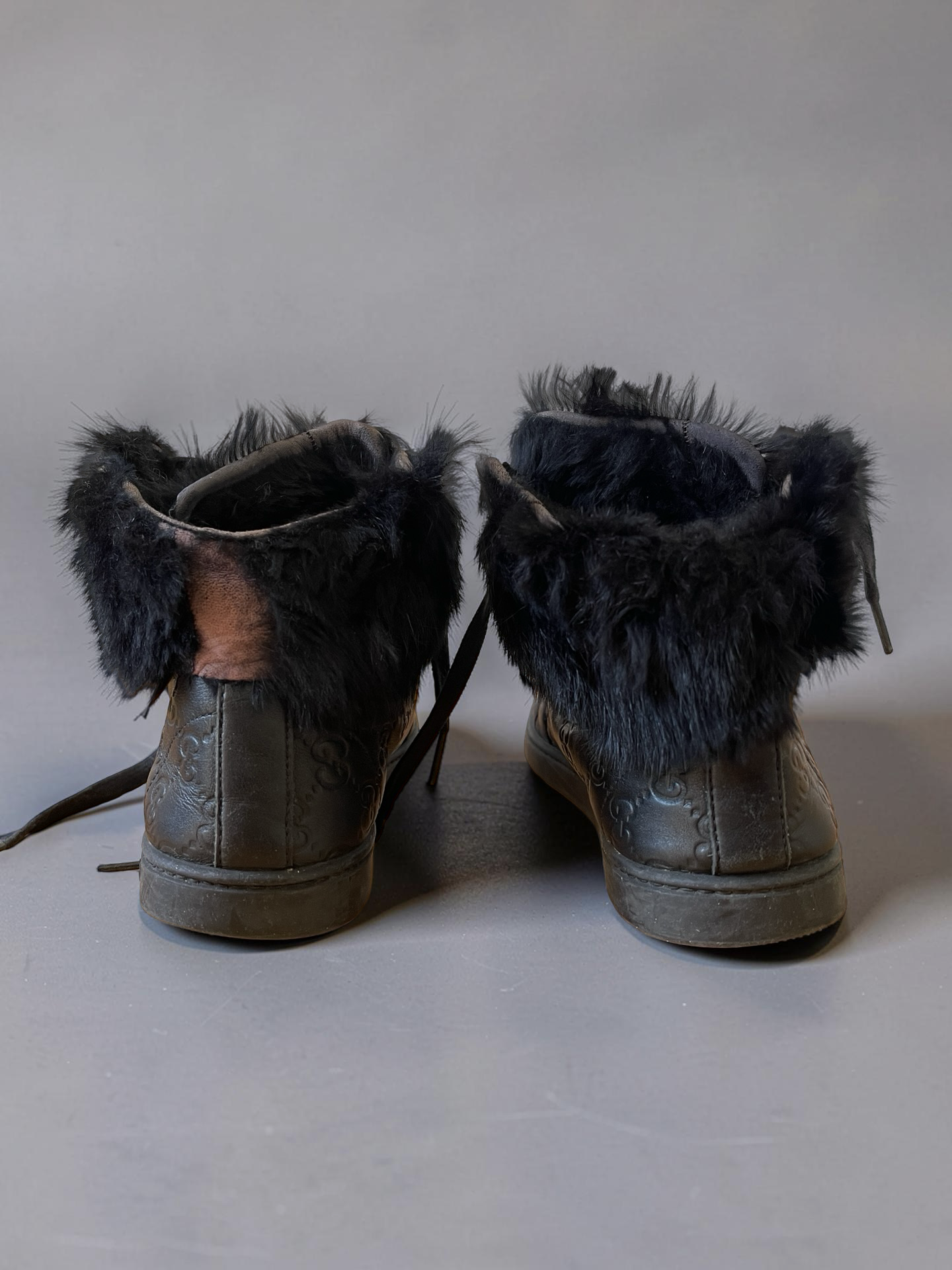 Gucci High Top Fur Sneaker