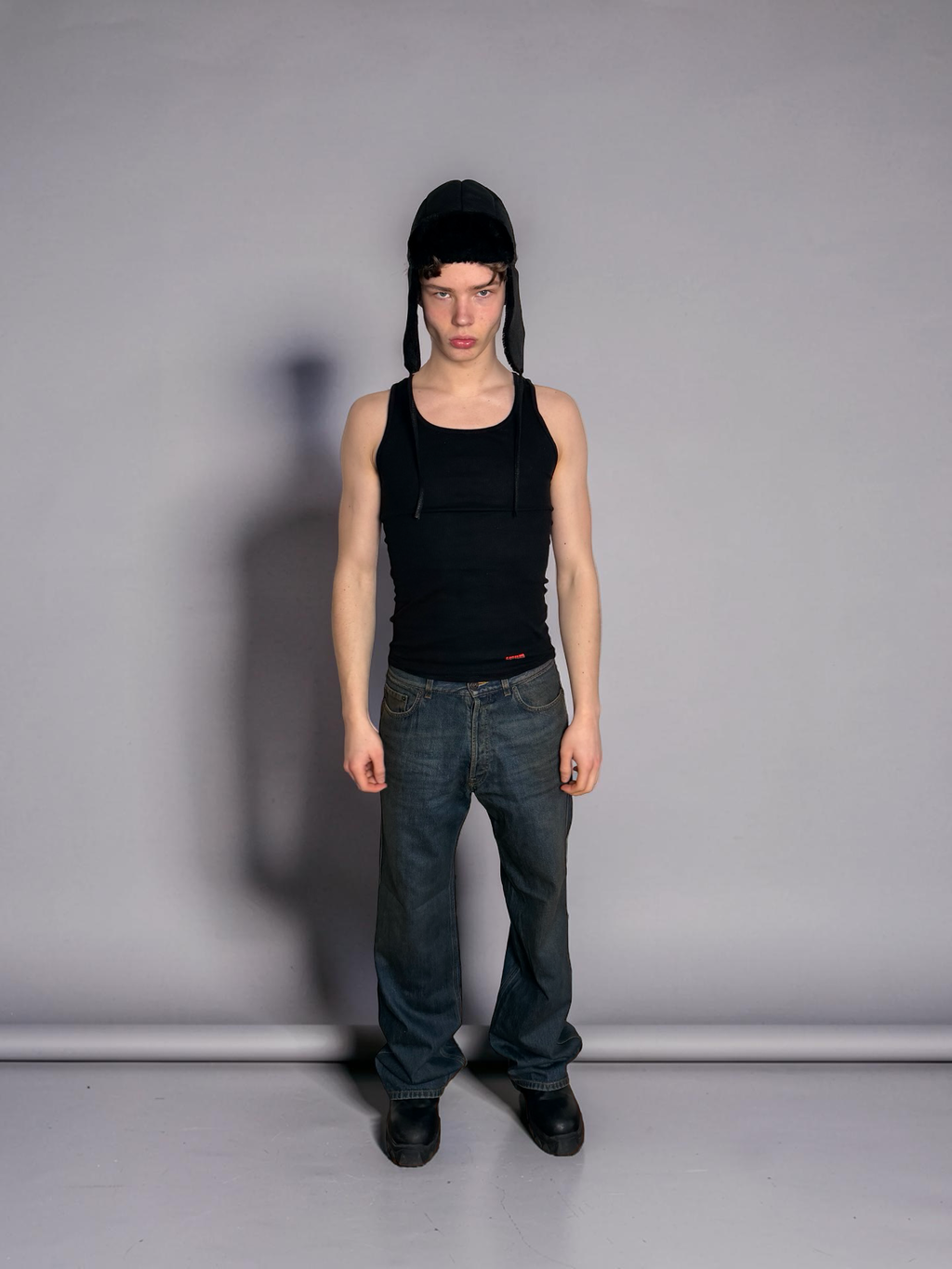 Gosha Rubchinski Faux Leather Chapka Hat