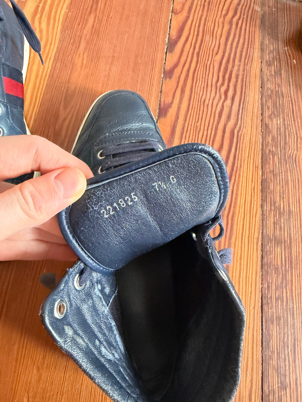 Gucci Blue Hightop shoes