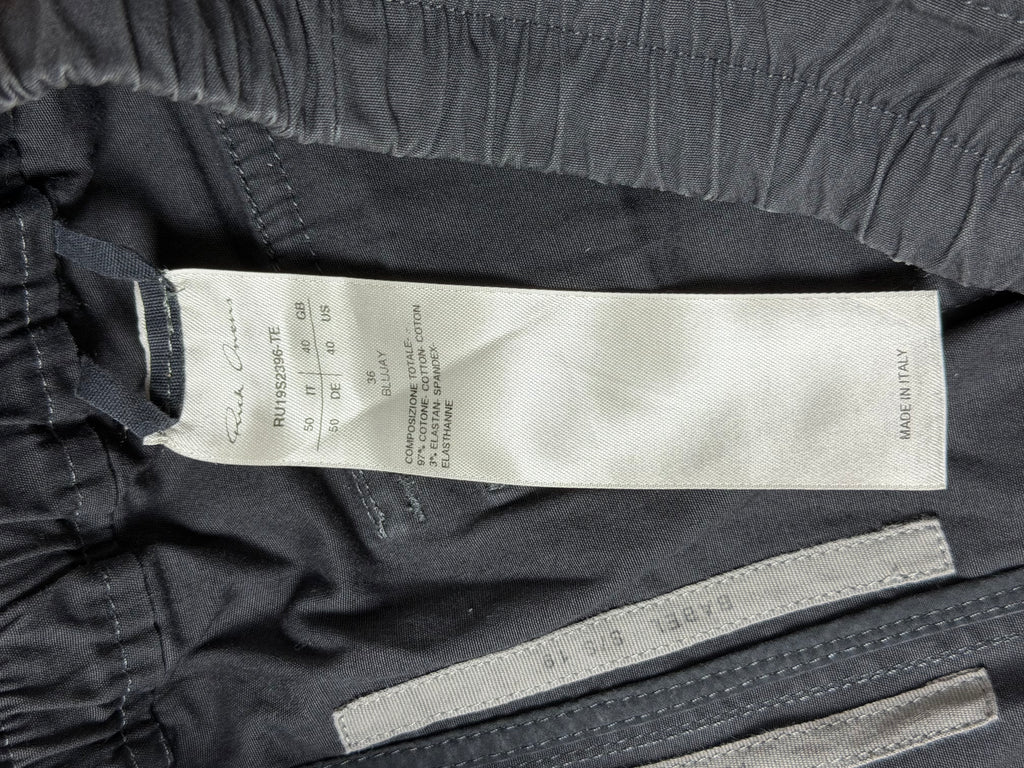 Rick Owens SS19 Babel blujay cargo pants