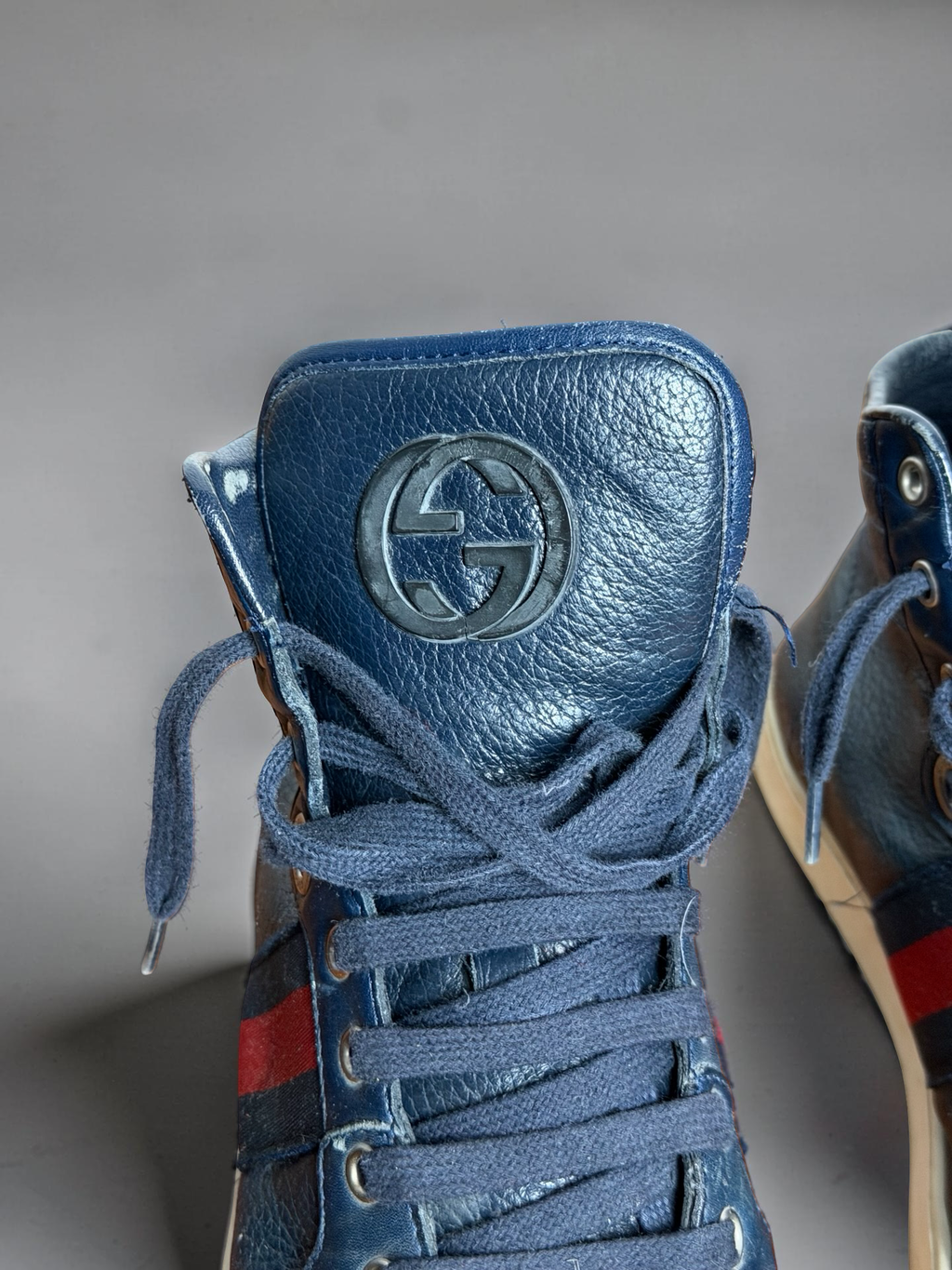 Gucci Blue Hightop shoes