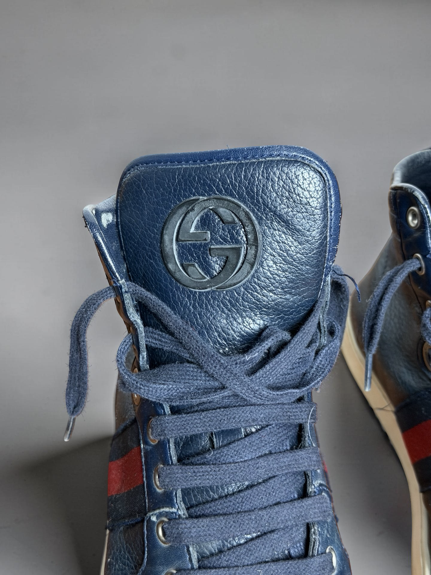 Gucci Blue Hightop shoes