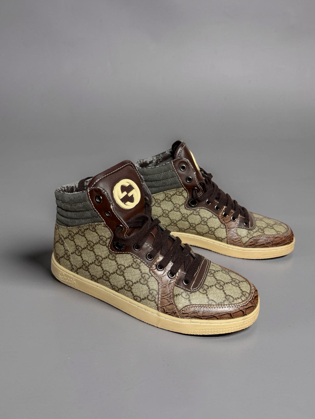 Gucci Monogram high top shoes