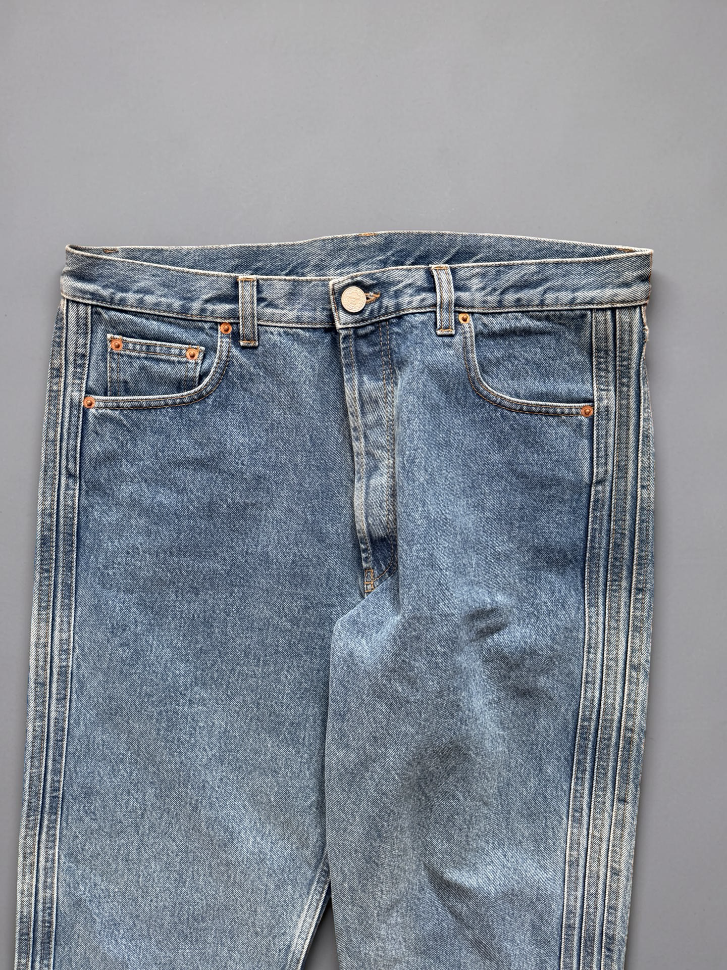 Vetements 3 Stripe Jeans straight baggy fit