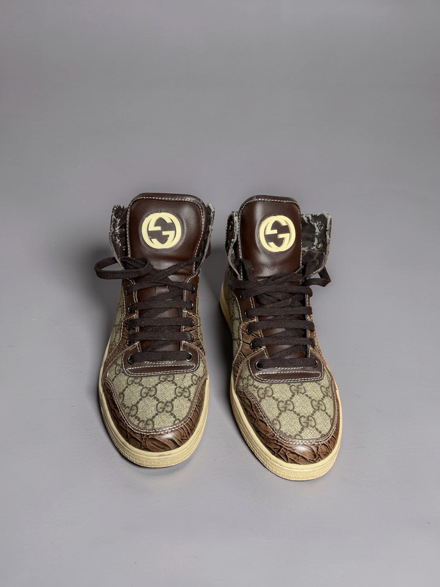 Gucci Monogram high top shoes