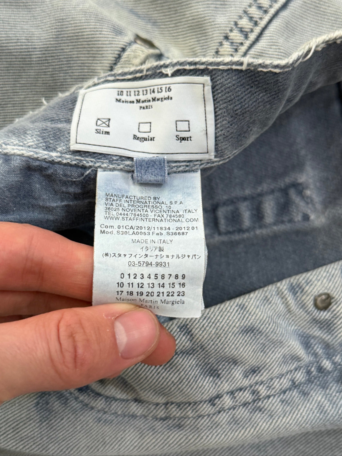 Maison Margiela 2012 Bleached Jeans