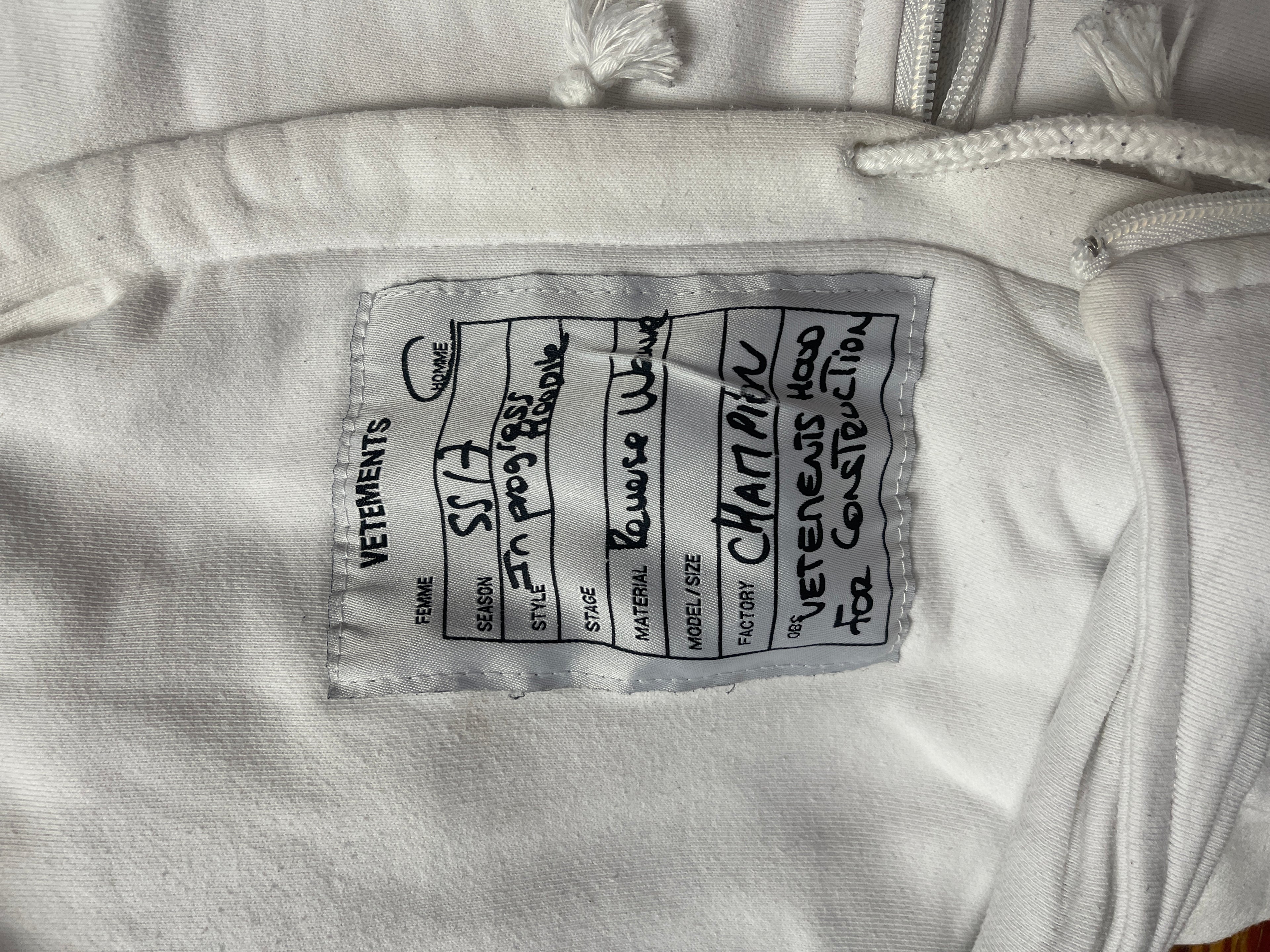 Vetements x Champion zip up hoodie