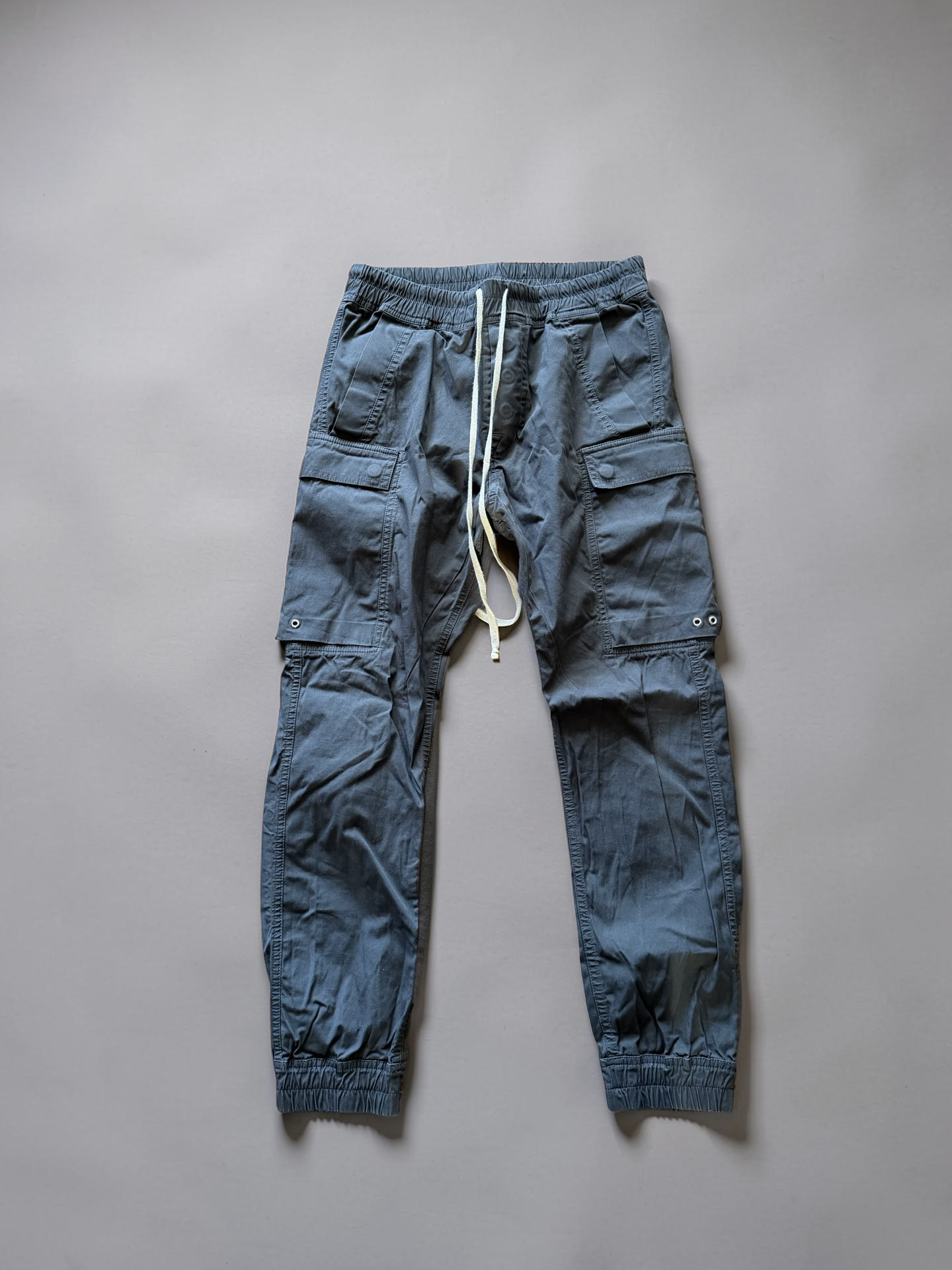 Rick Owens SS19 Babel blujay cargo pants