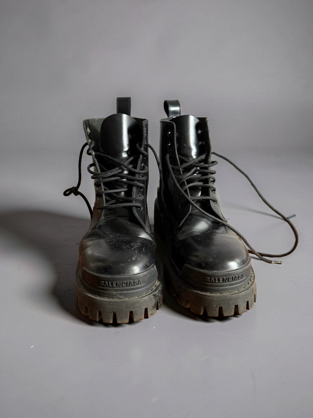 Balenciaga Leather Strike Boots