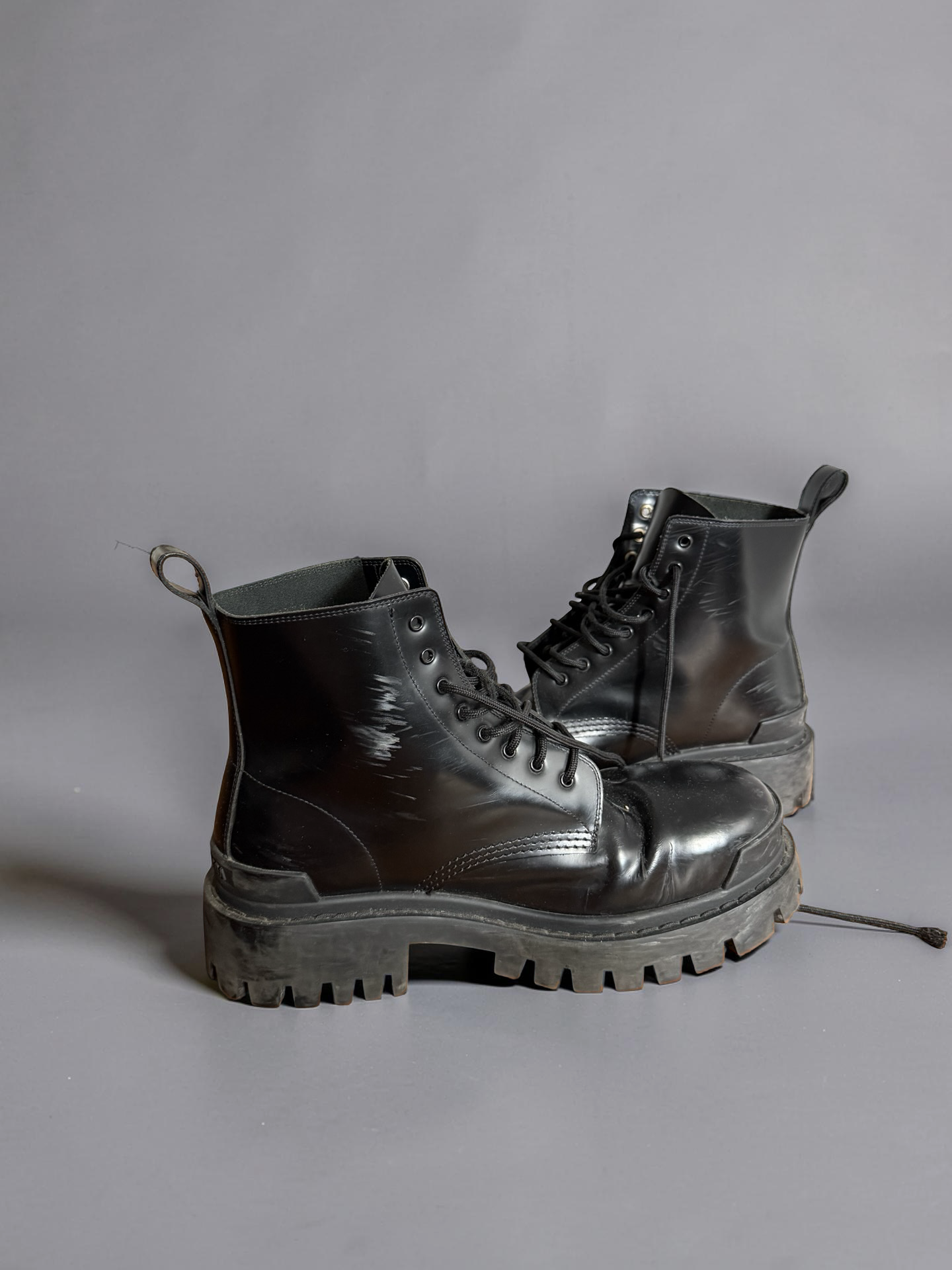 Balenciaga Leather Strike Boots