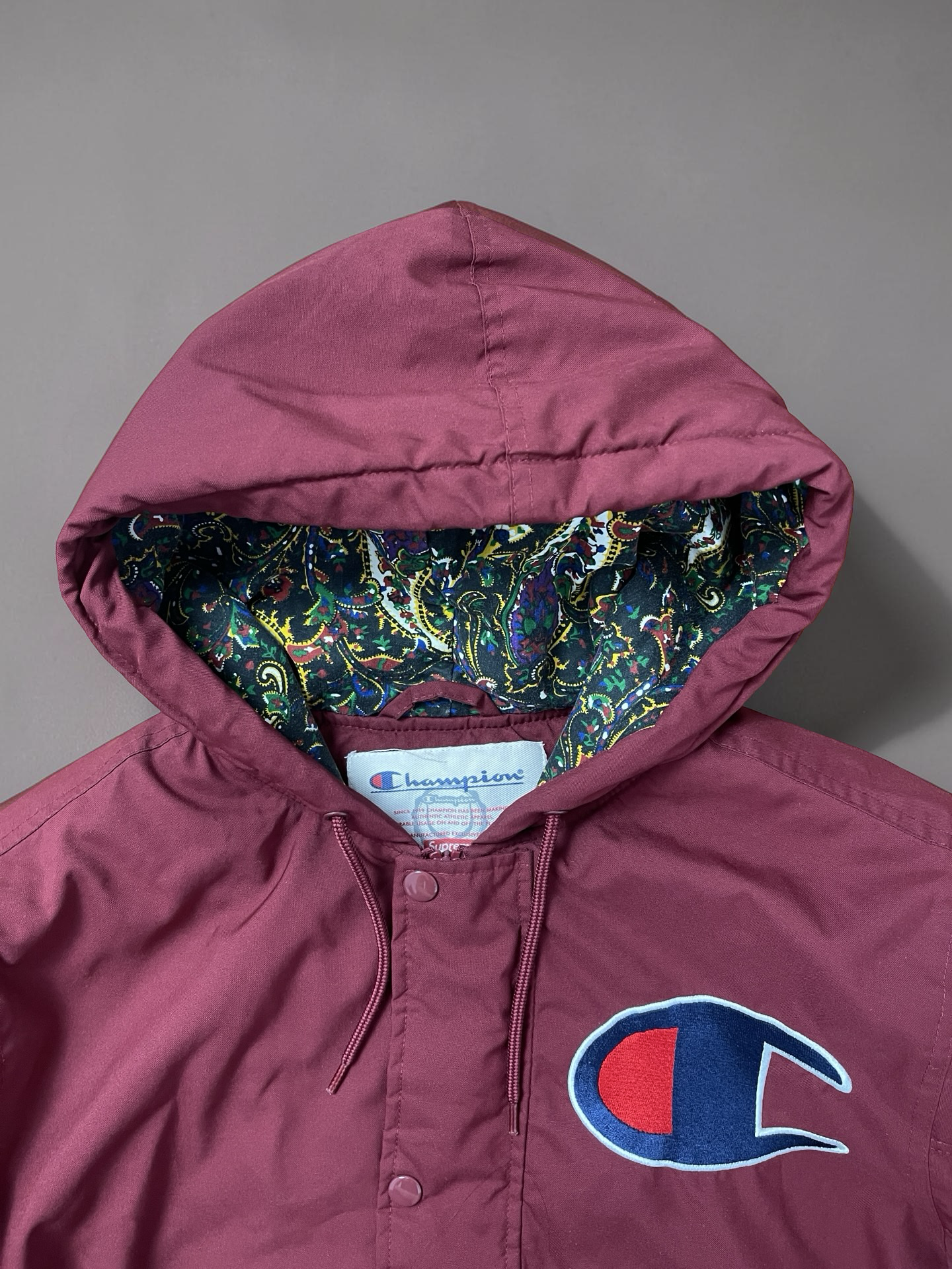 Supreme x Champion Bomber Jacket Dark red