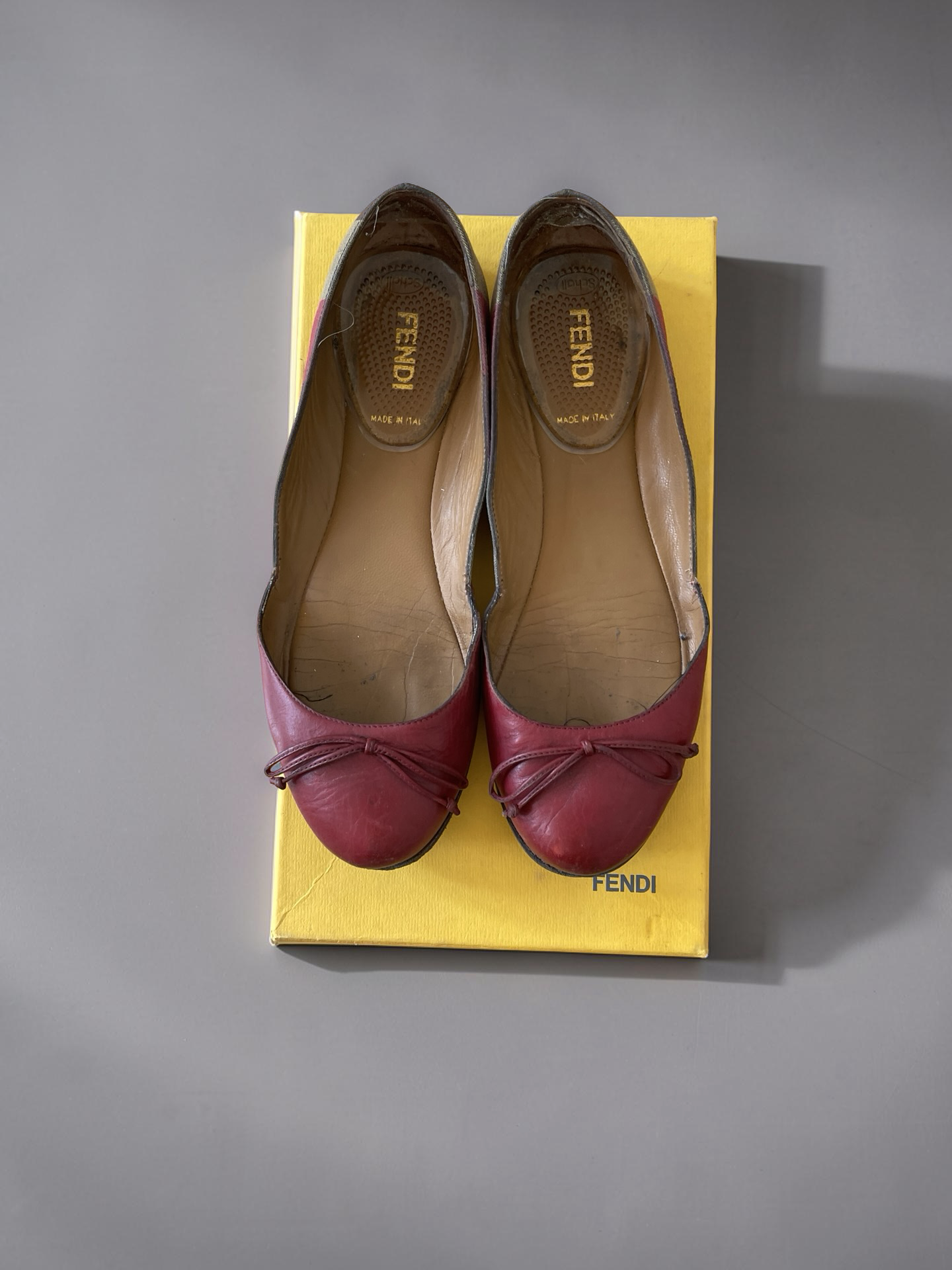 Fendi Ballerinas Bordeaux