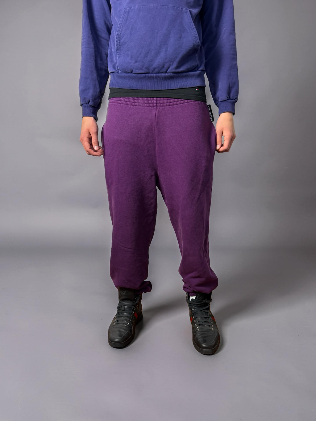 Balenciaga Purple cuffed jogger