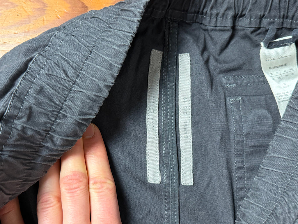 Rick Owens SS19 Babel blujay cargo pants