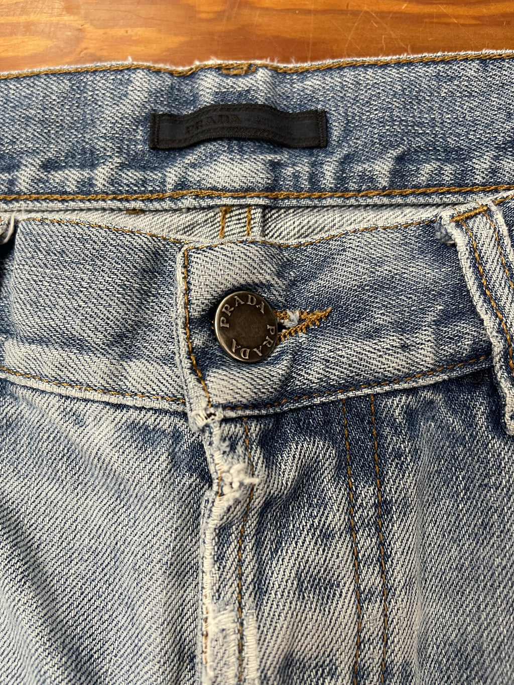 Prada Clawmark ice wash Jeans