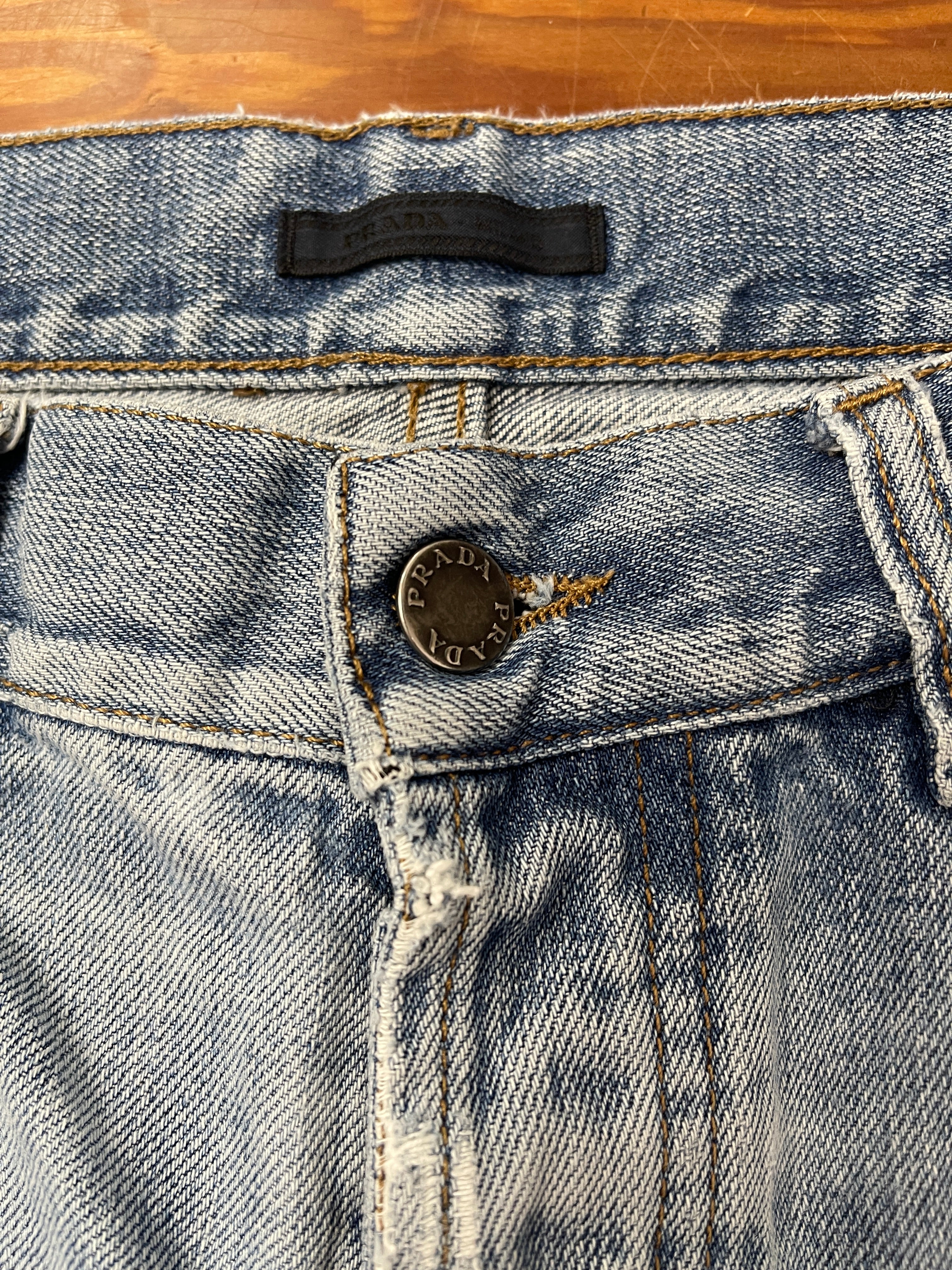 Prada Clawmark ice wash Jeans