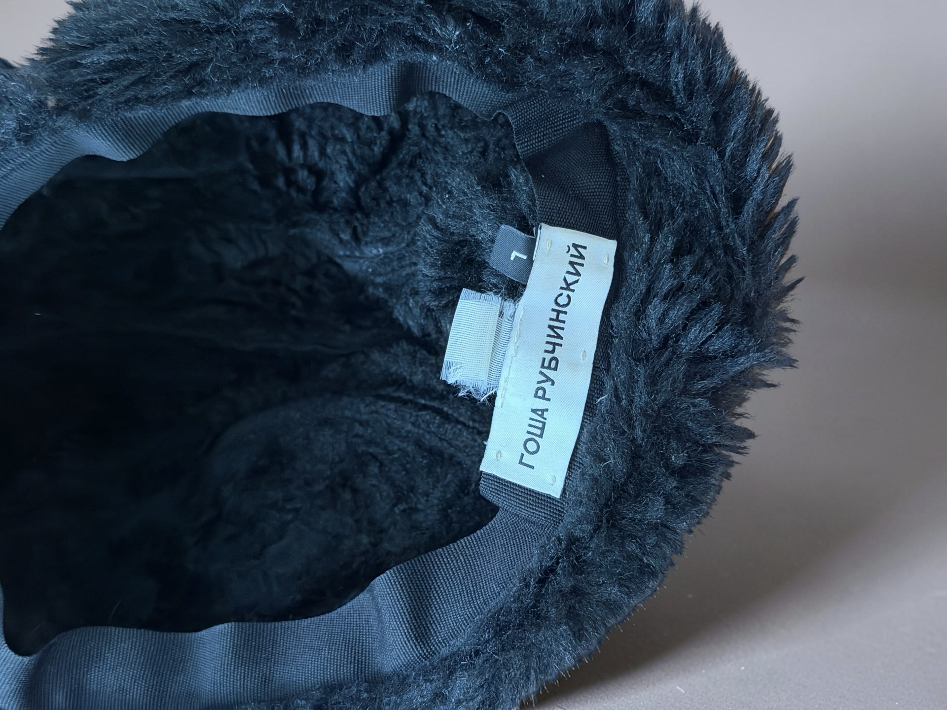 Gosha Rubchinski Faux Leather Chapka Hat