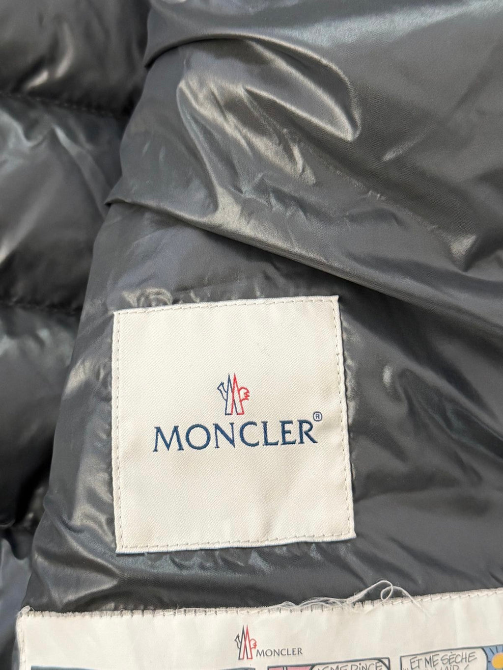 Moncler striped Down puffer jacket