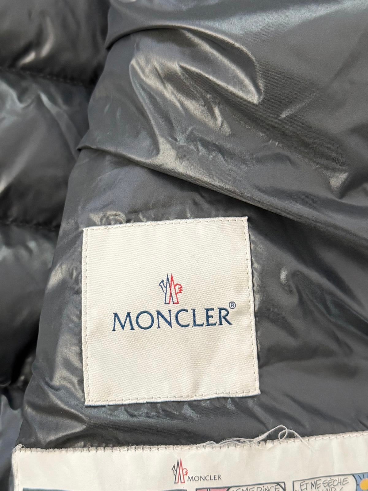 Moncler striped Down puffer jacket