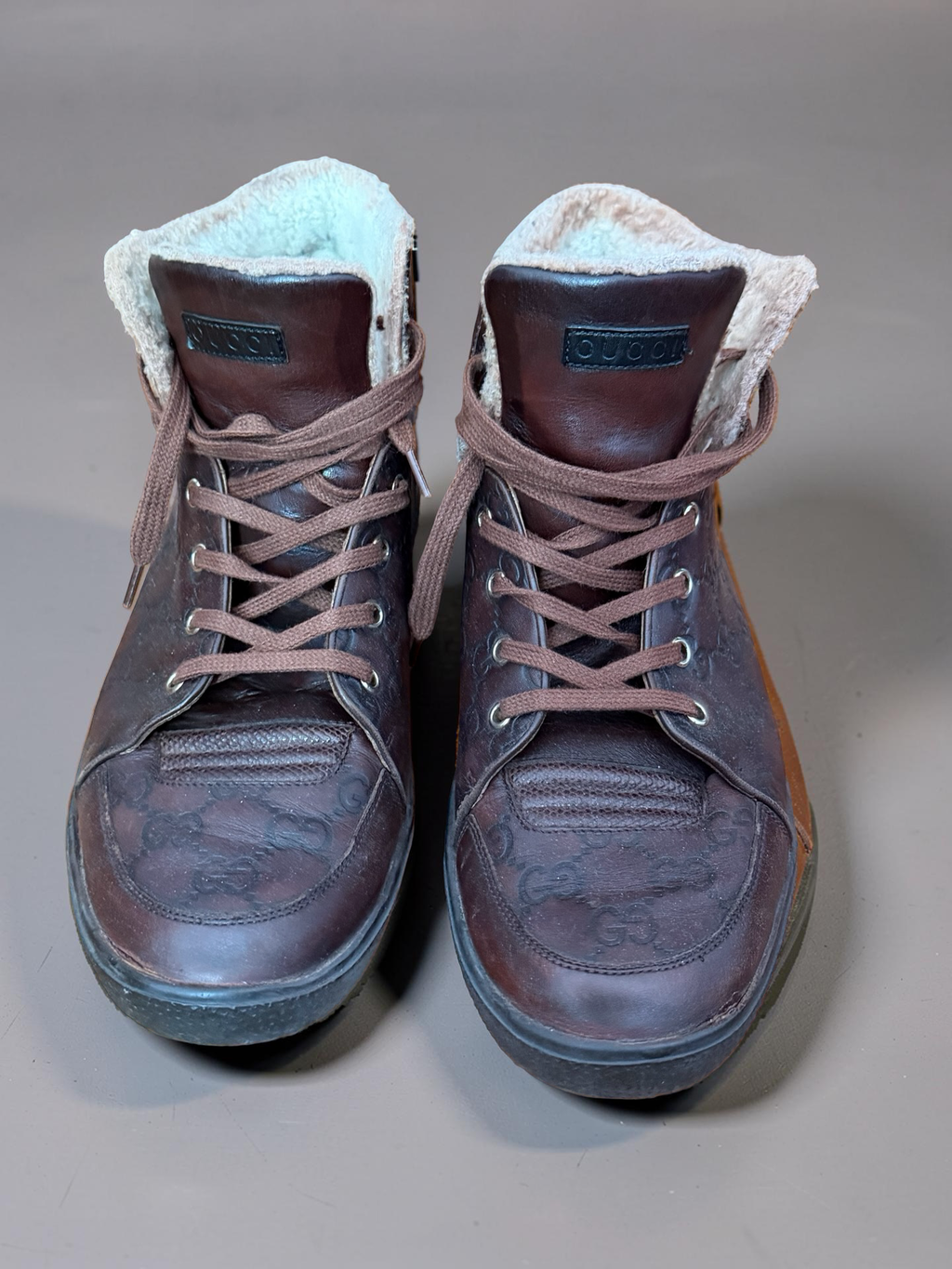 Gucci Monogram High-top Shoes