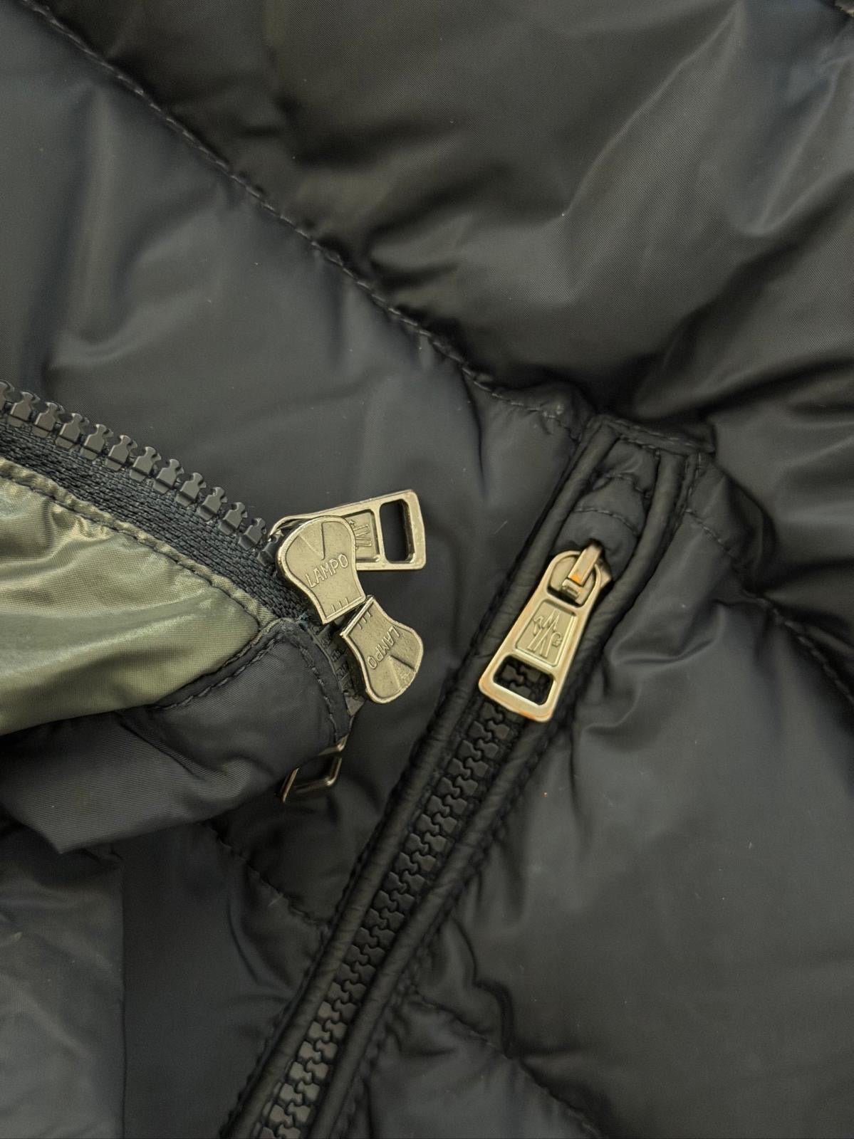 Moncler striped Down puffer jacket