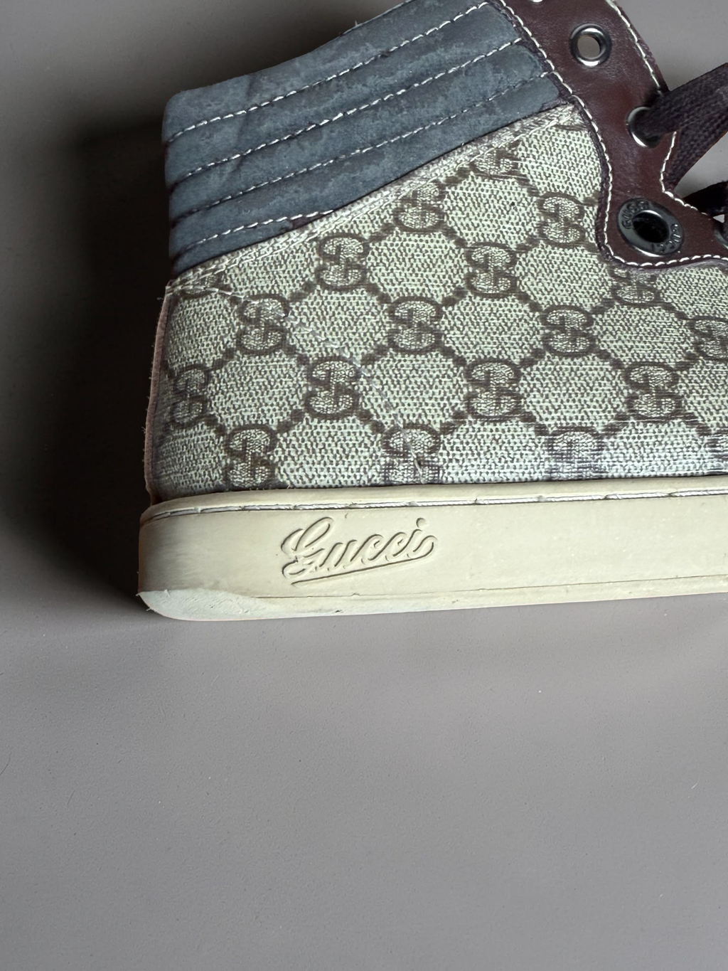 Gucci Monogram high top shoes