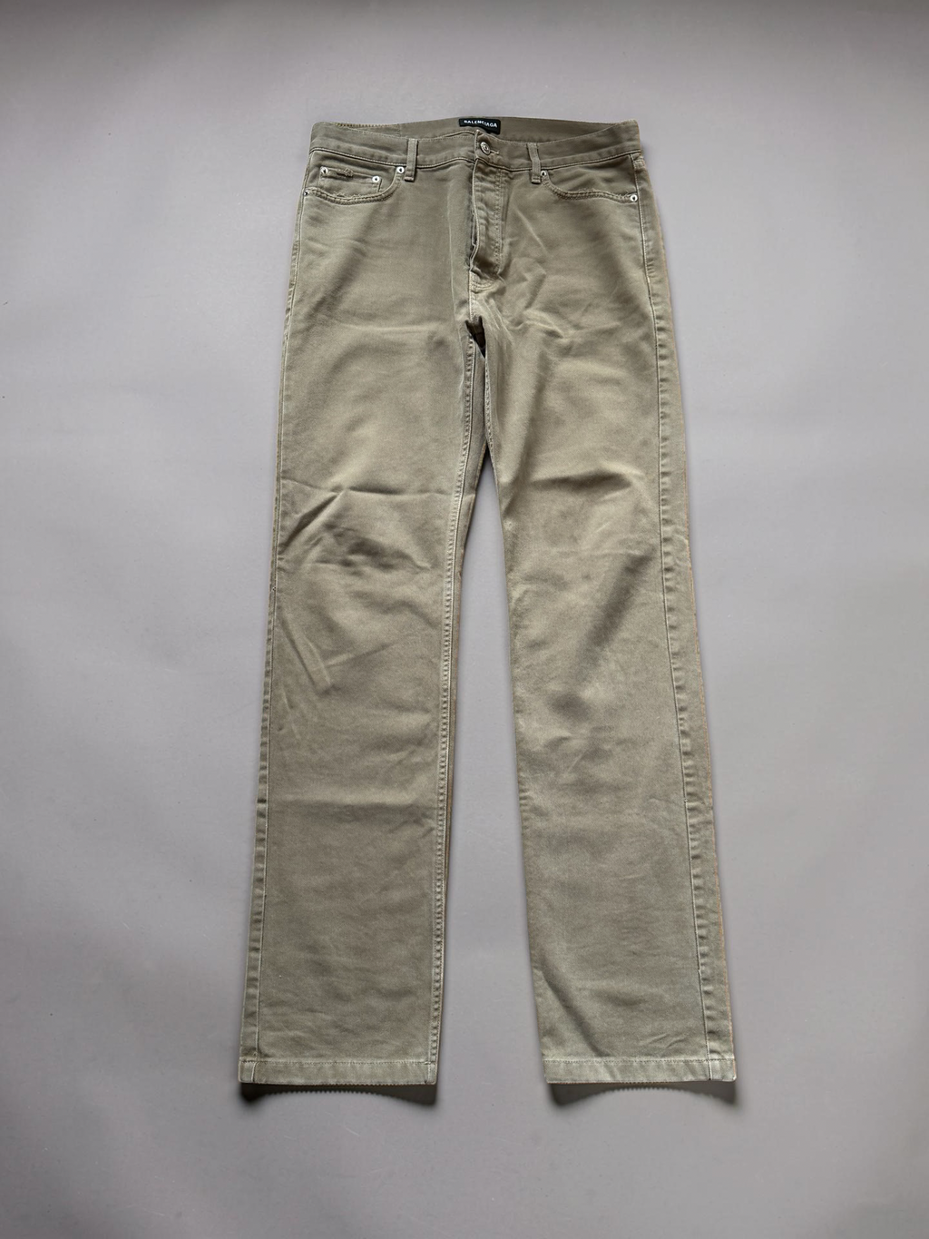 Balenciaga brown distressed straight jeans