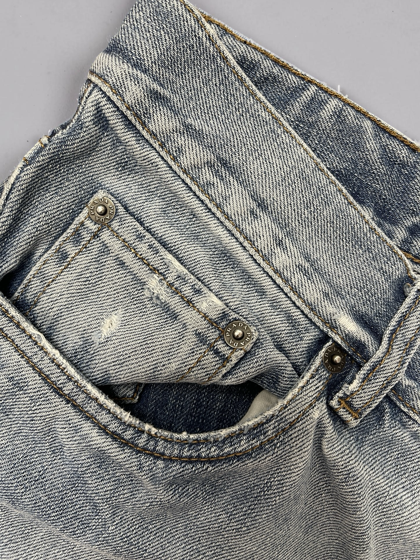 Prada Clawmark ice wash Jeans
