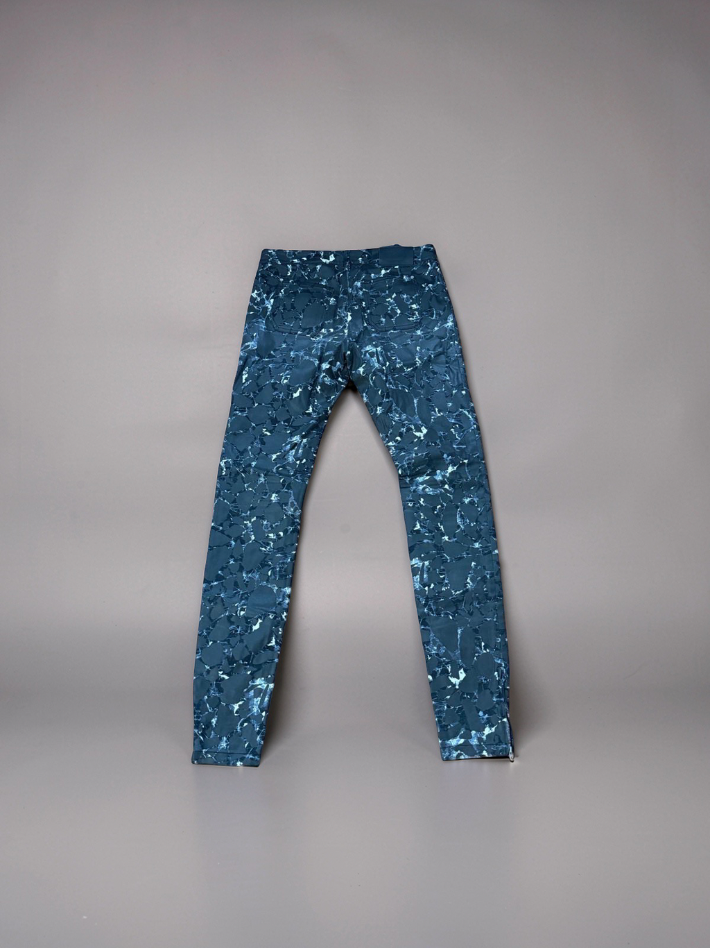 Balenciaga “marble” waxed jeans