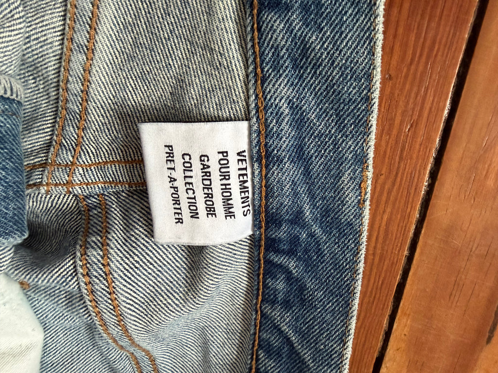Vetements 3 Stripe Jeans straight baggy fit