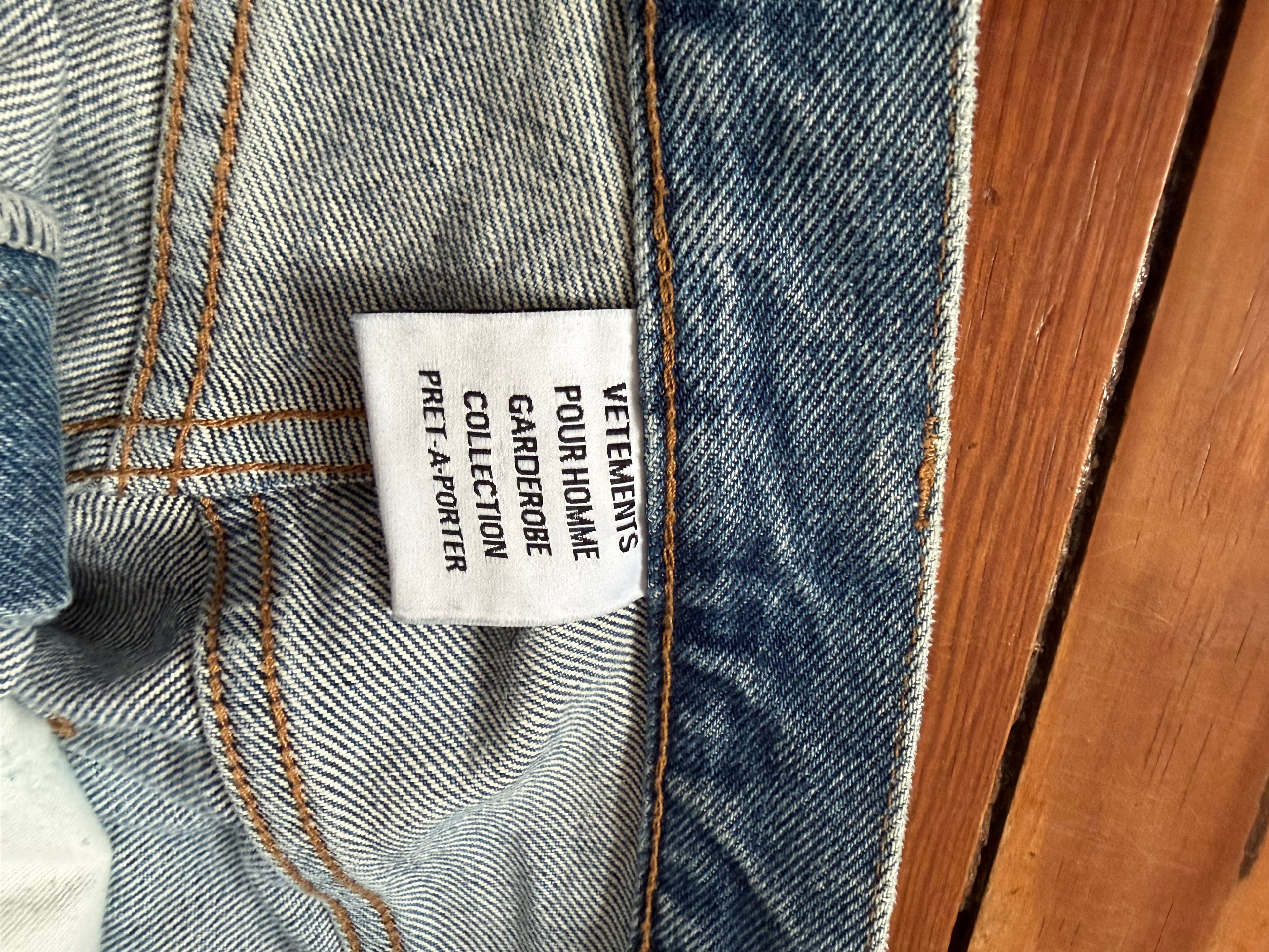 Vetements 3 Stripe Jeans straight baggy fit