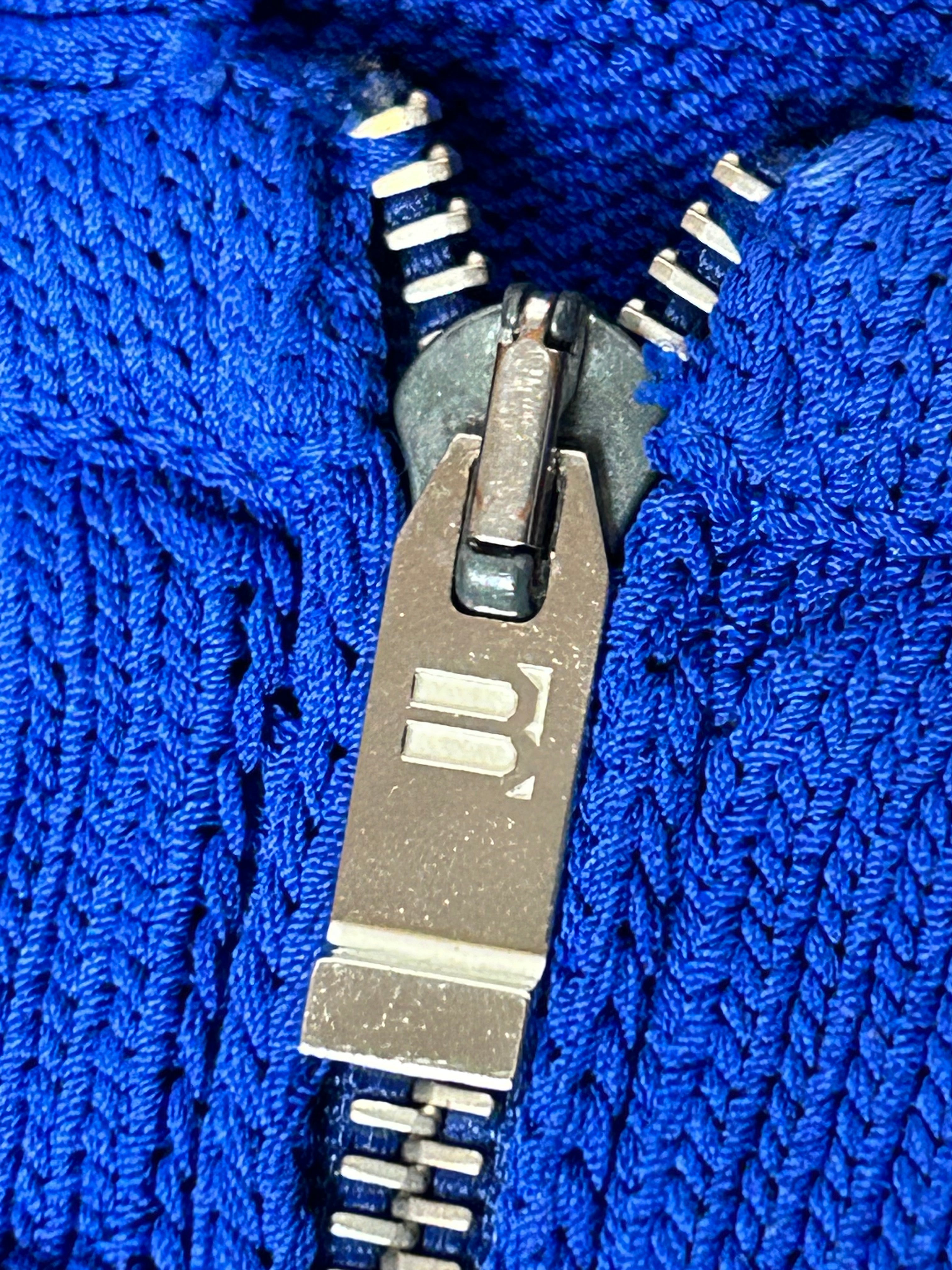 Balenciaga blue knit zip up