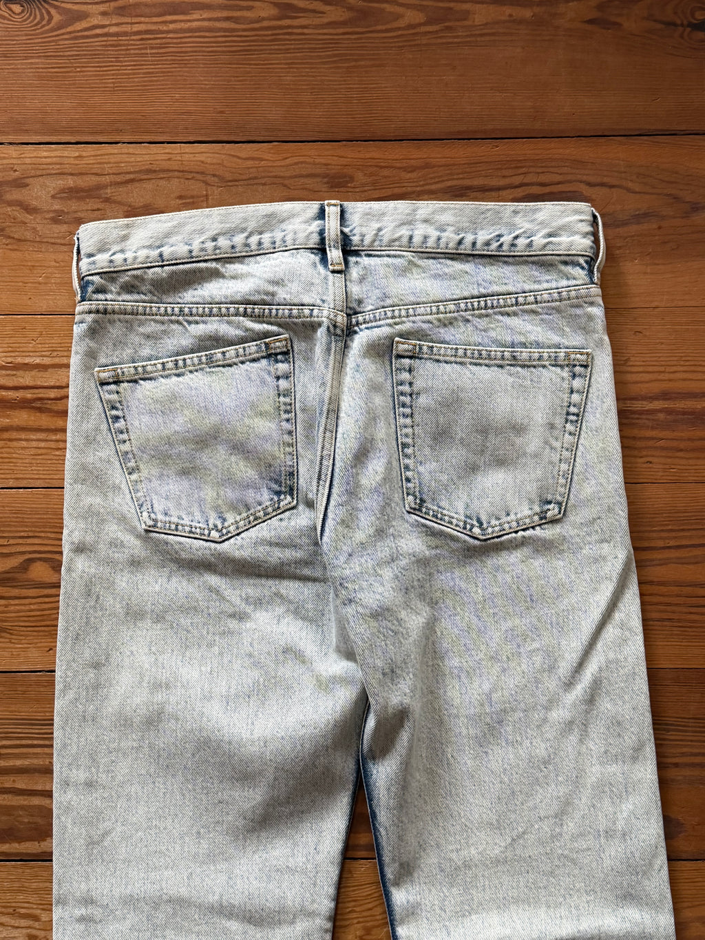 Balenciaga Demna white painted straight Jeans