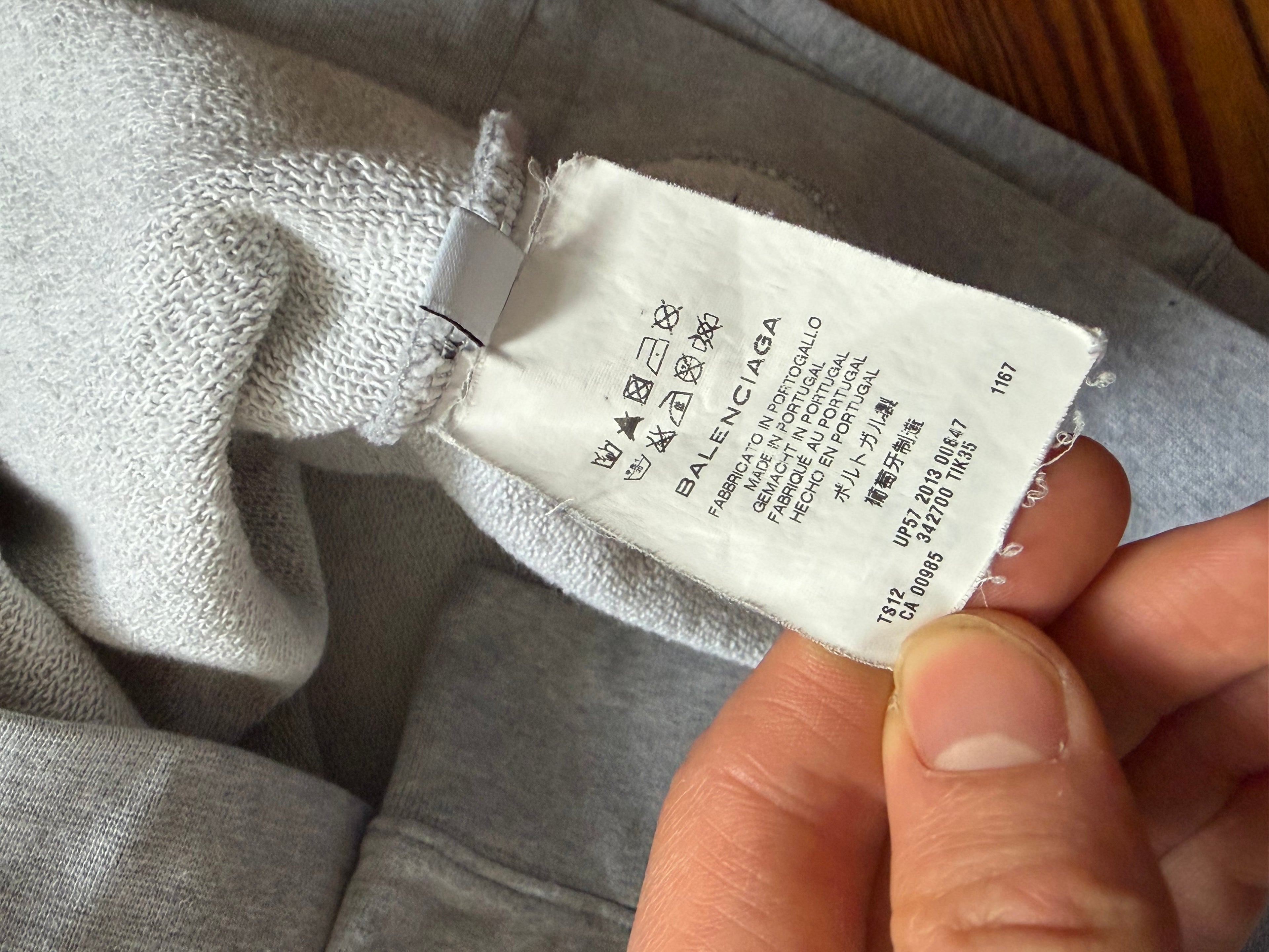 Balenciaga grey cropped sweatshirt
