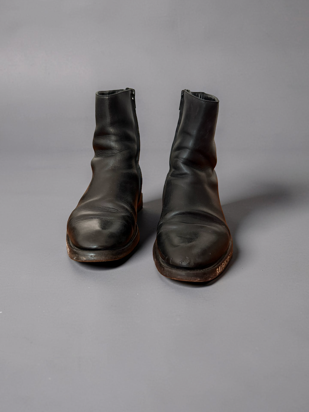 Balenciaga Logo Leather Boots
