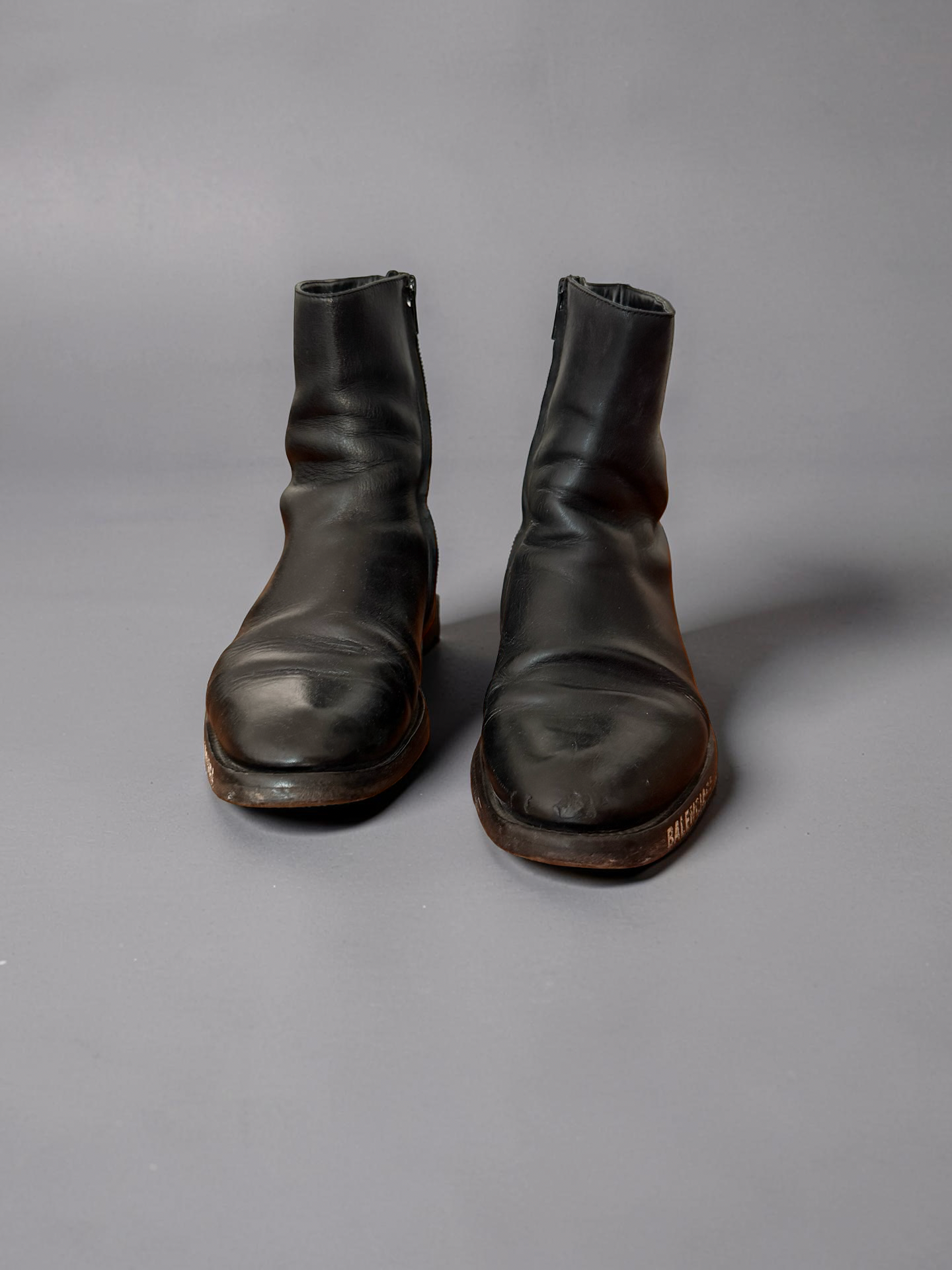 Balenciaga Logo Leather Boots