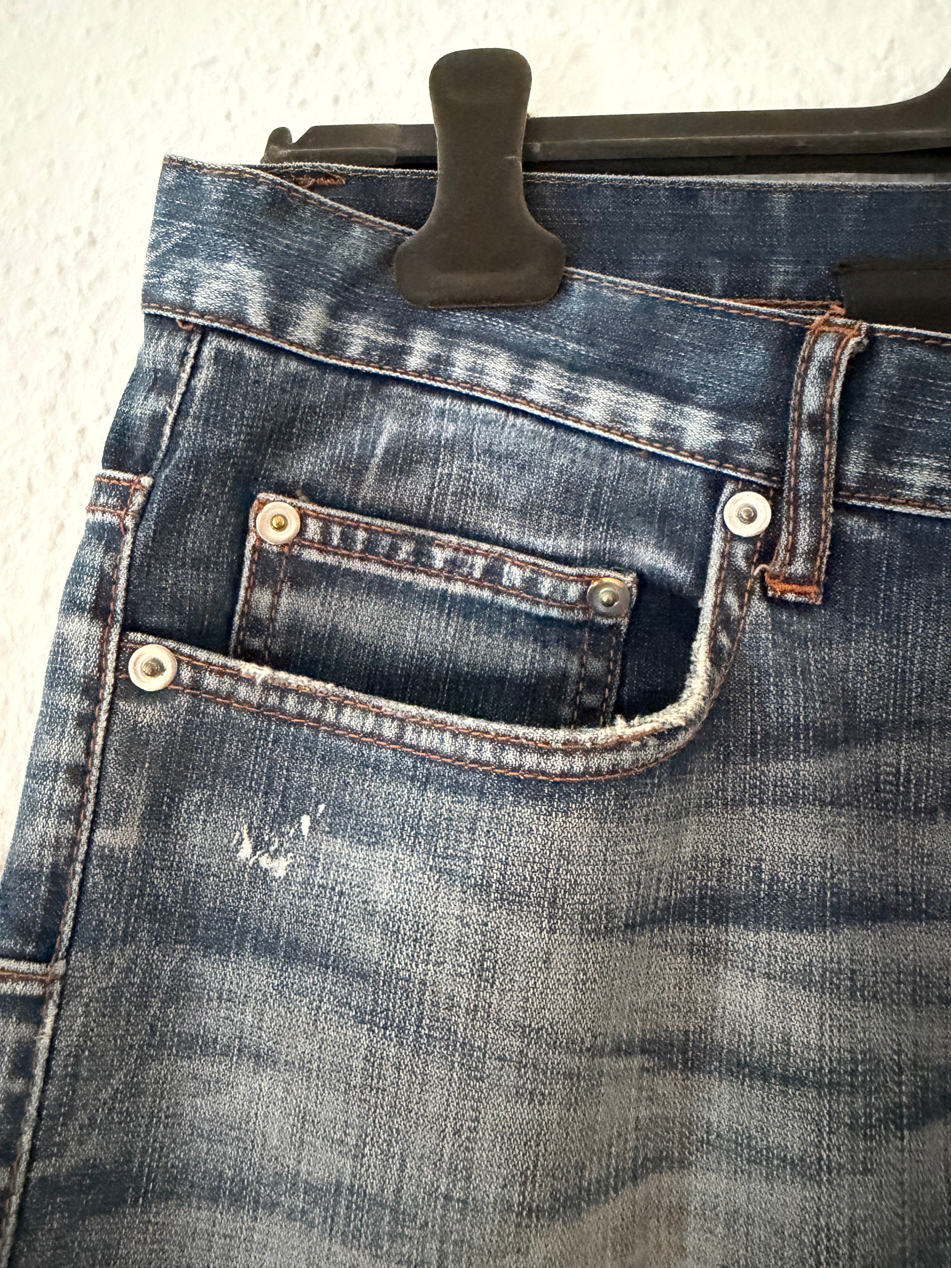 Dior SS08  „under my Car“ paint splatter jeans