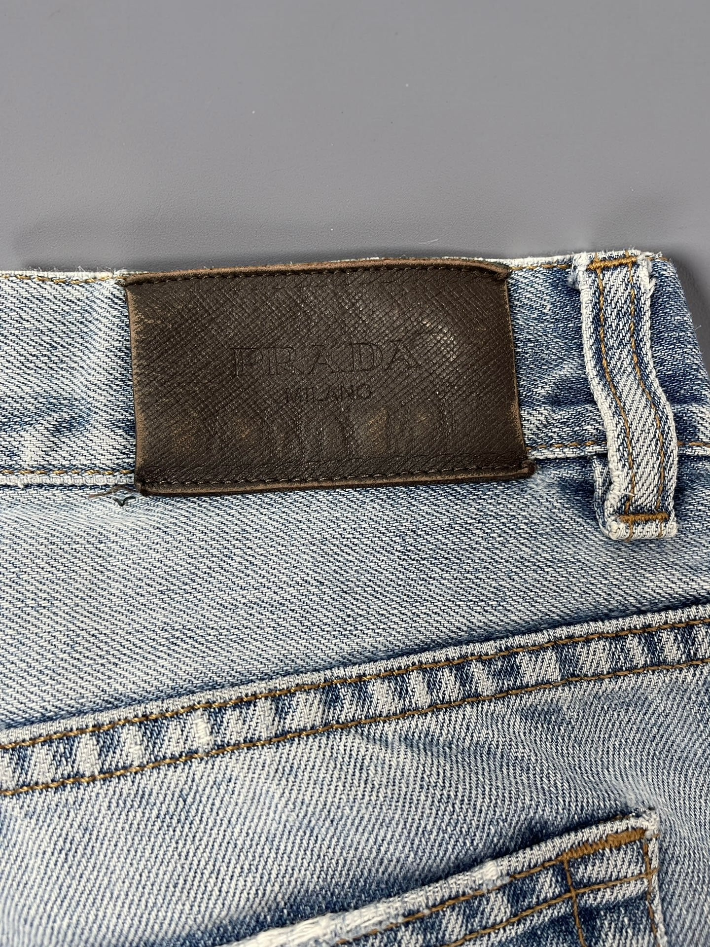 Prada Clawmark ice wash Jeans