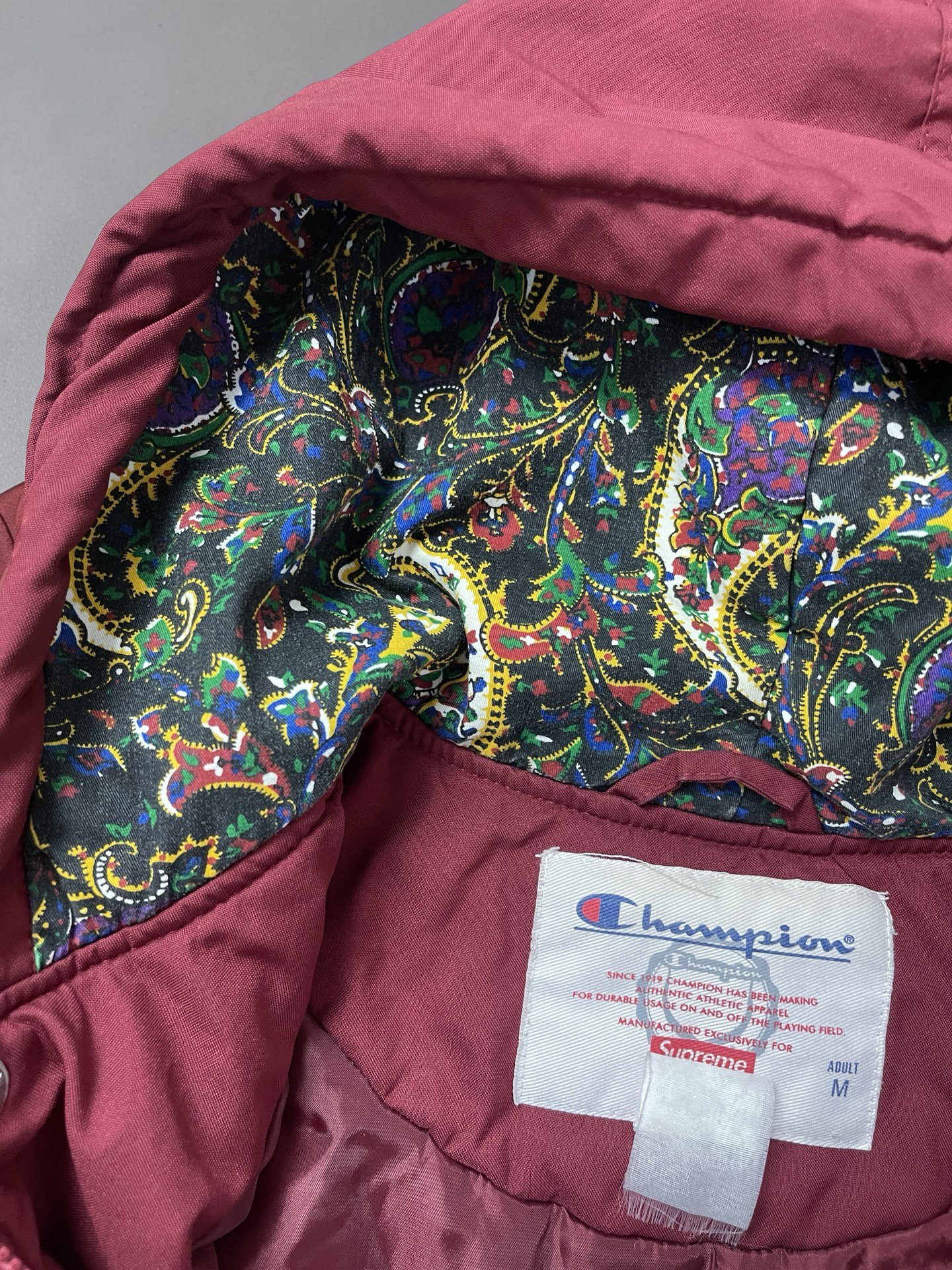 Supreme x Champion Bomber Jacket Dark red