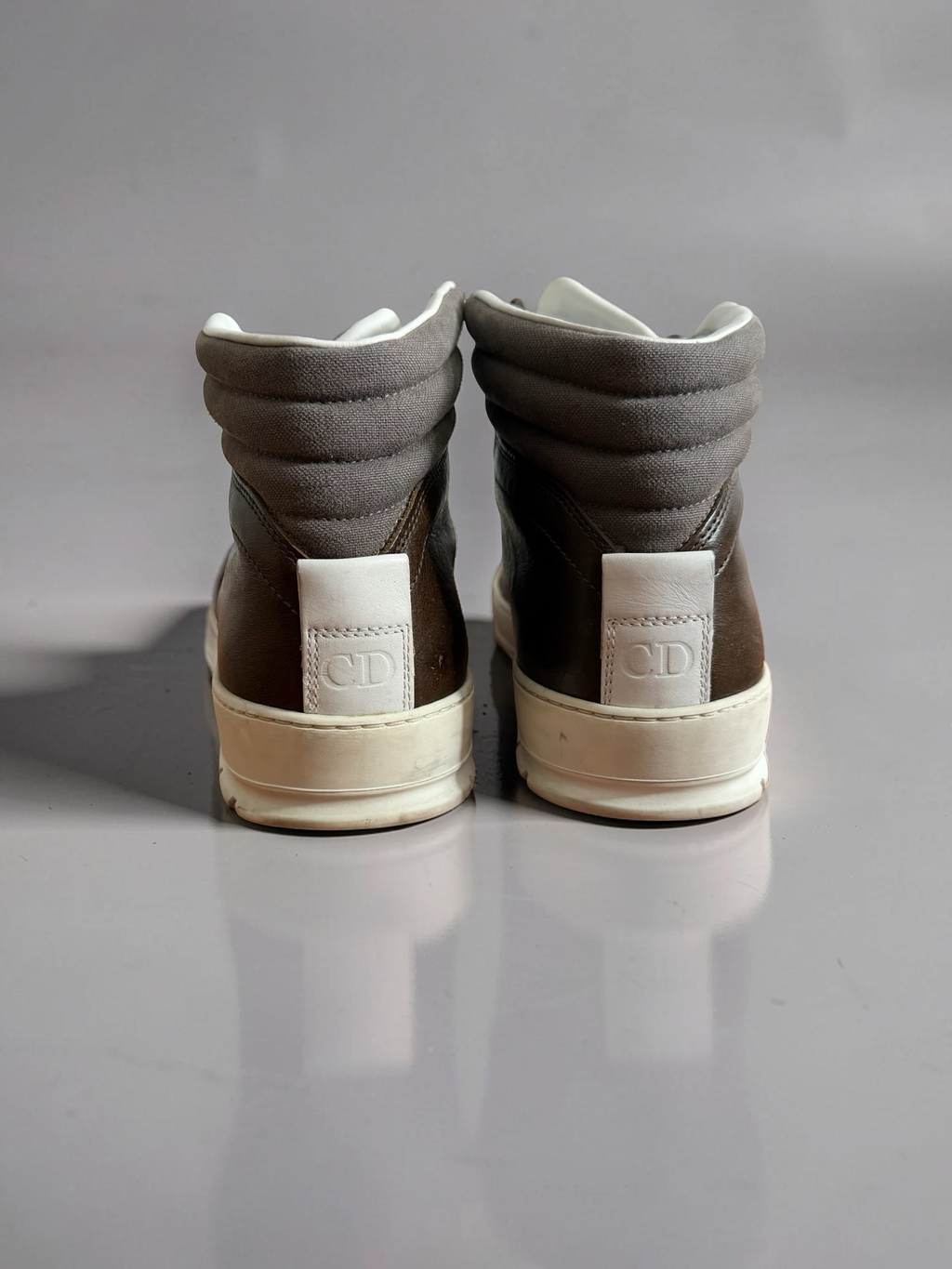Dior Homme AW12 brown leather hightop shoes