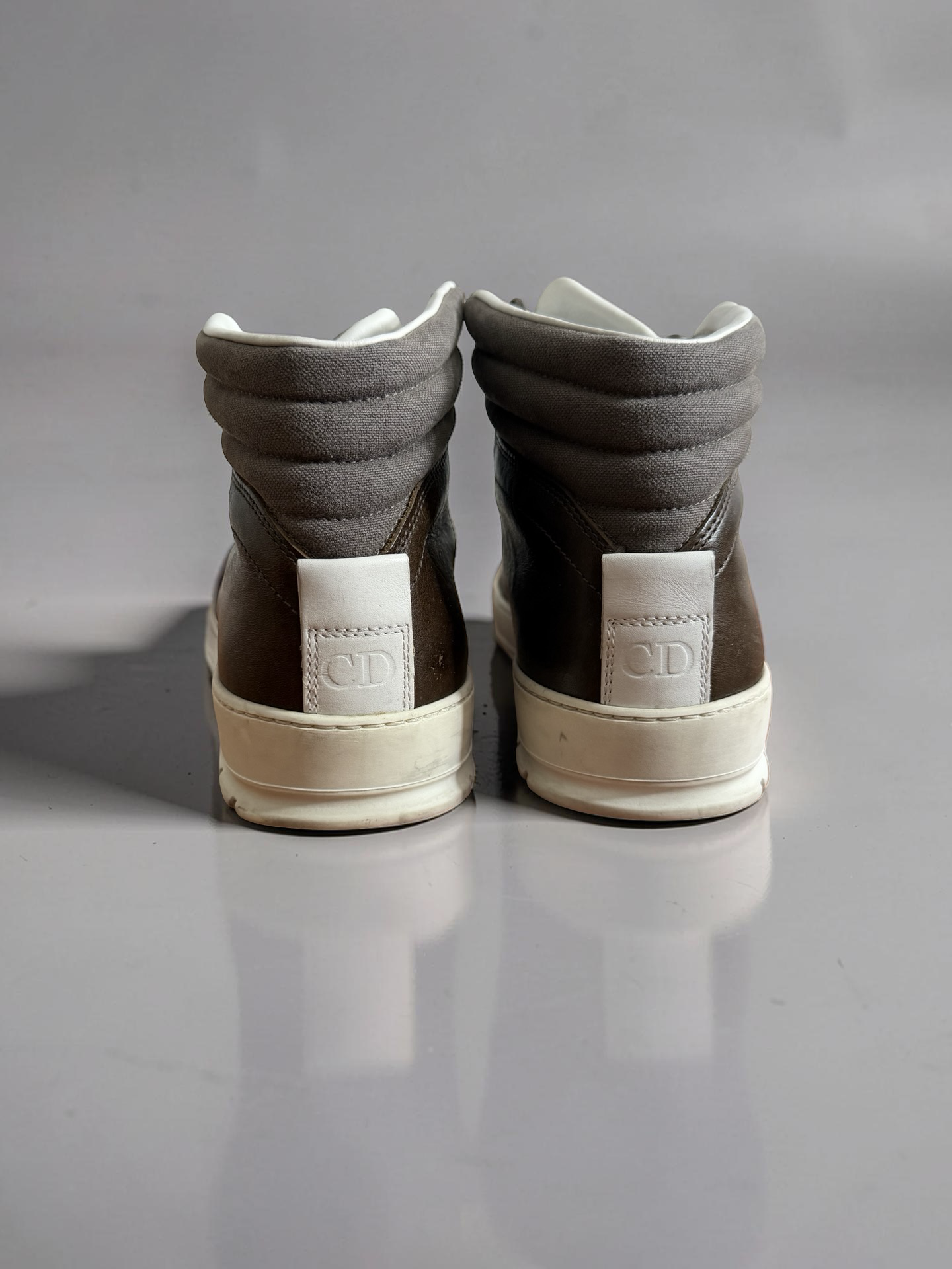 Dior Homme AW12 brown leather hightop shoes
