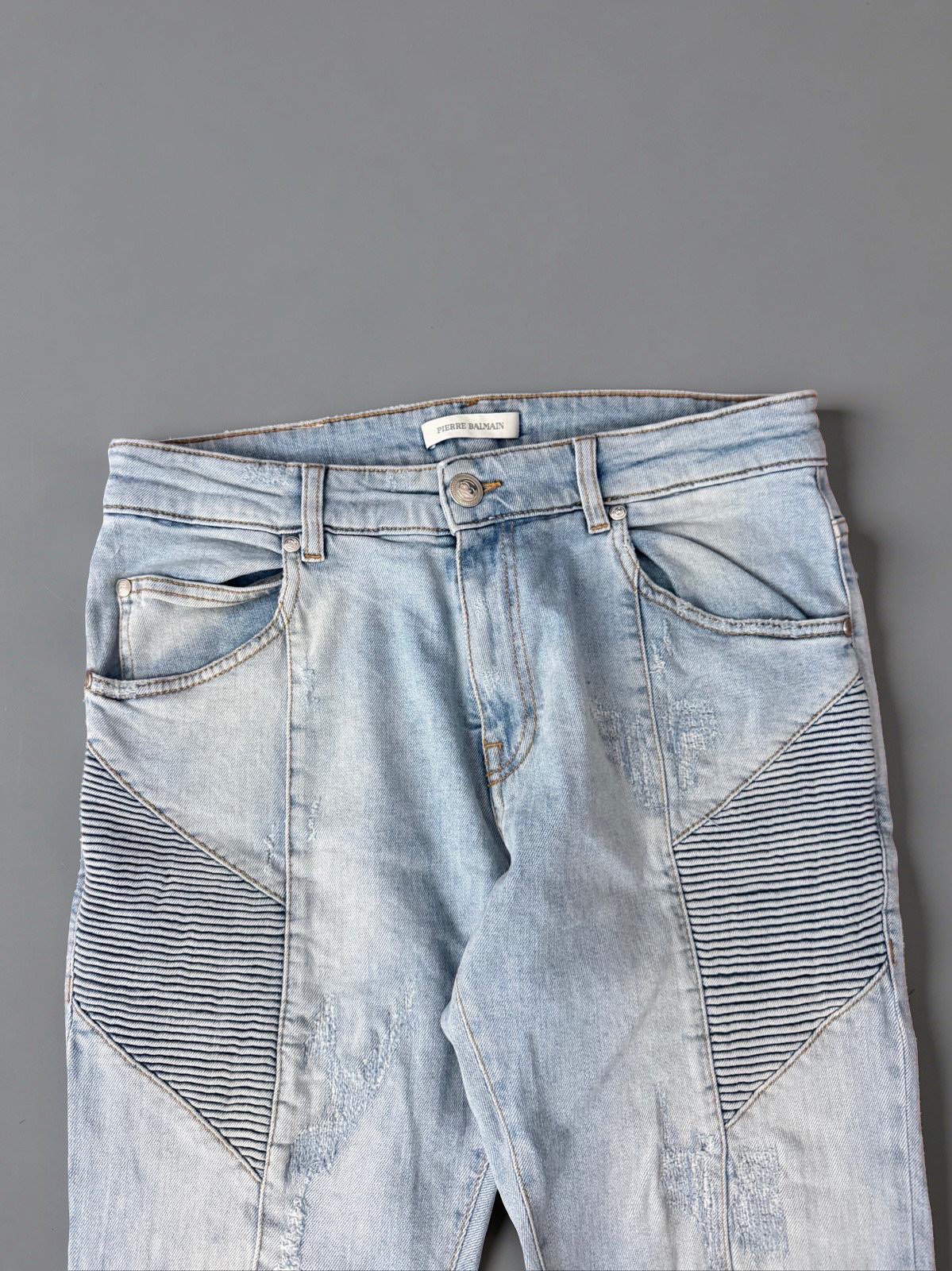 Balmain distressed biker Jeans