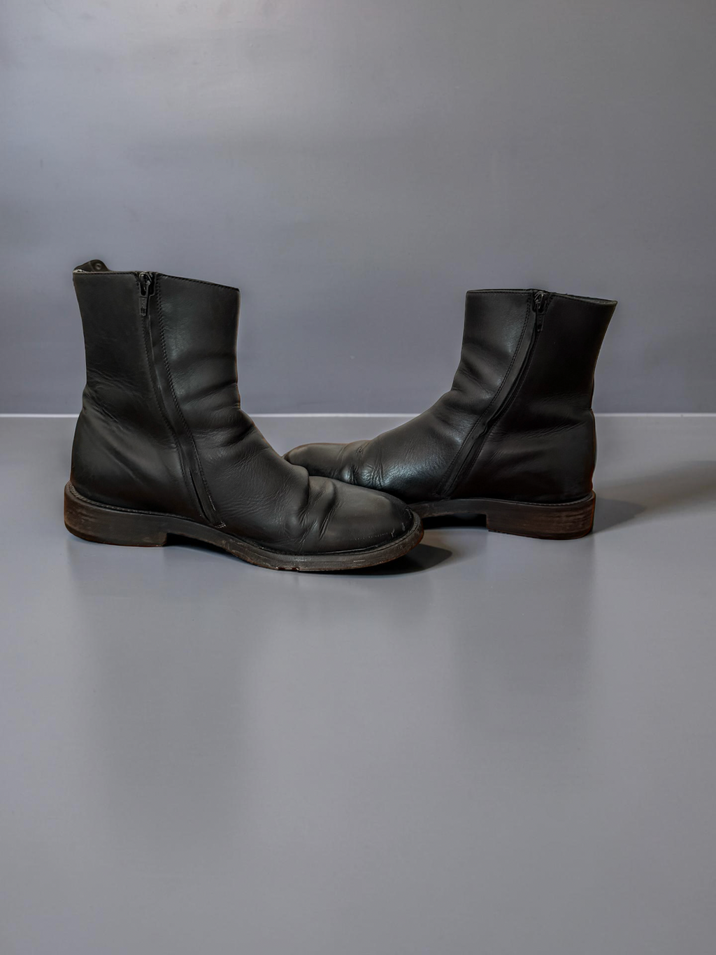 Balenciaga Logo Leather Boots