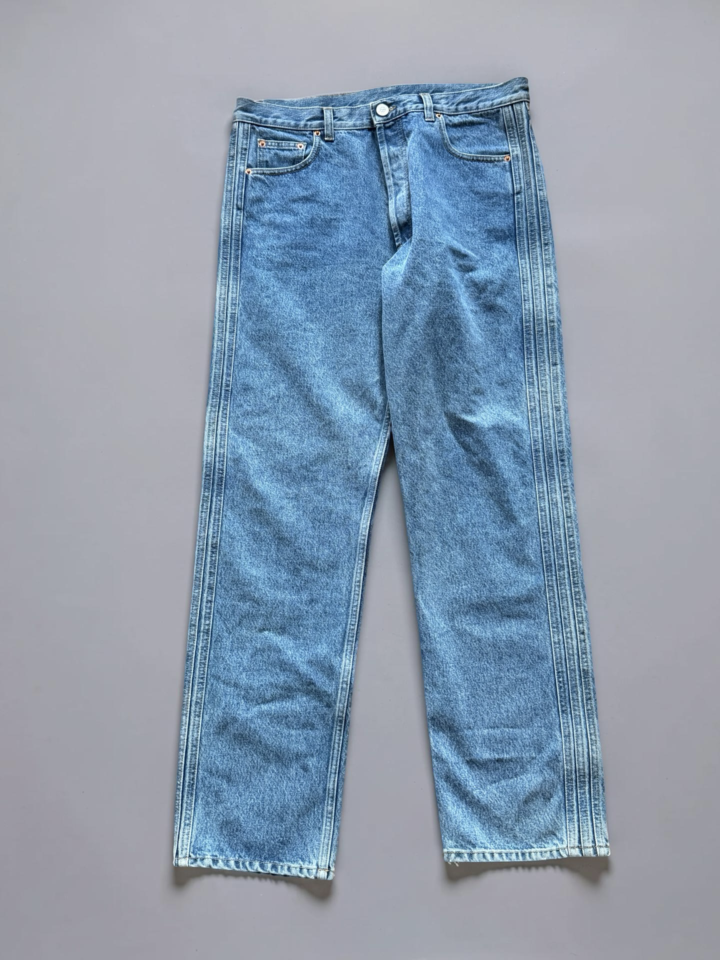 Vetements 3 Stripe Jeans straight baggy fit