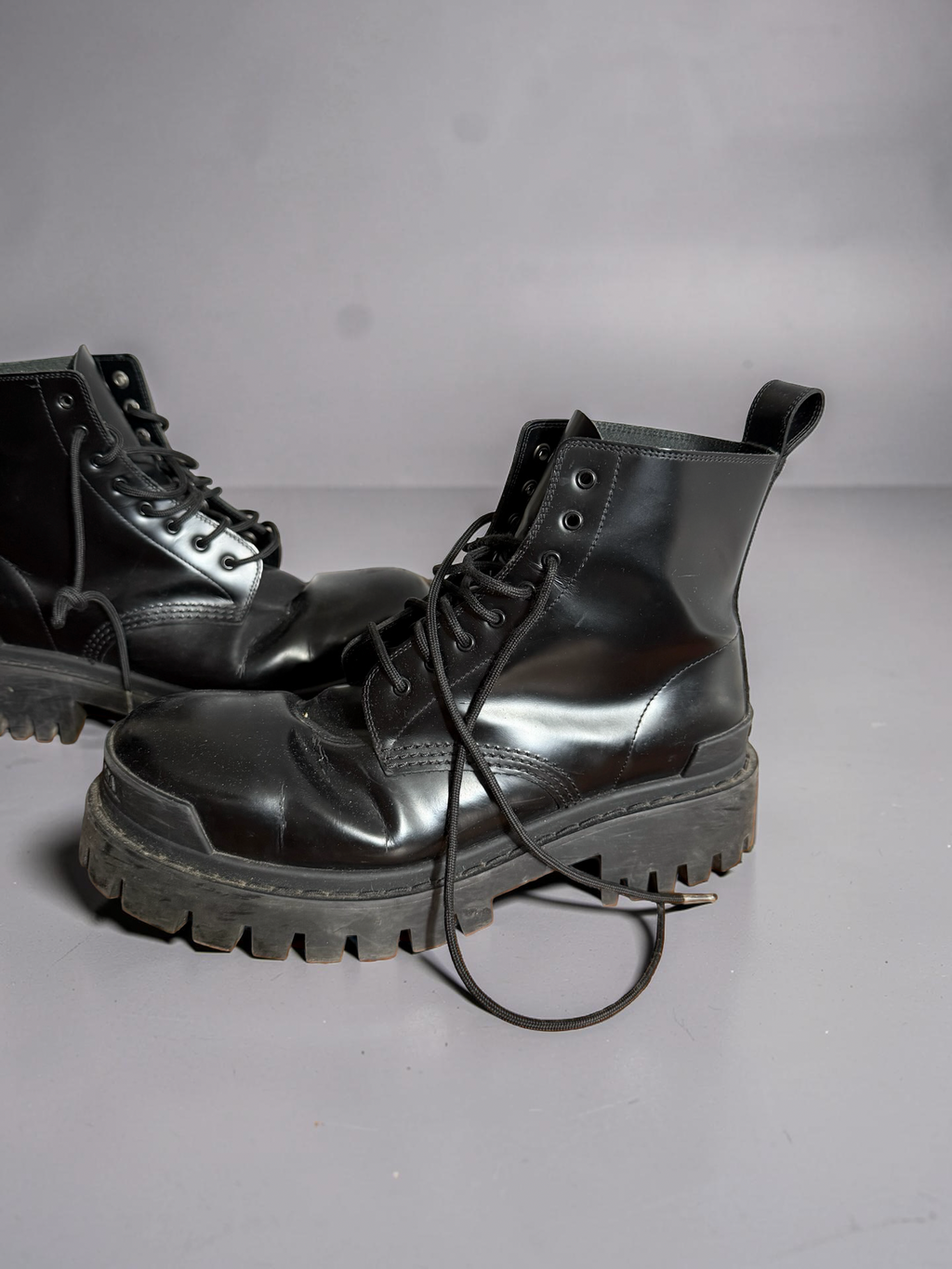 Balenciaga Leather Strike Boots
