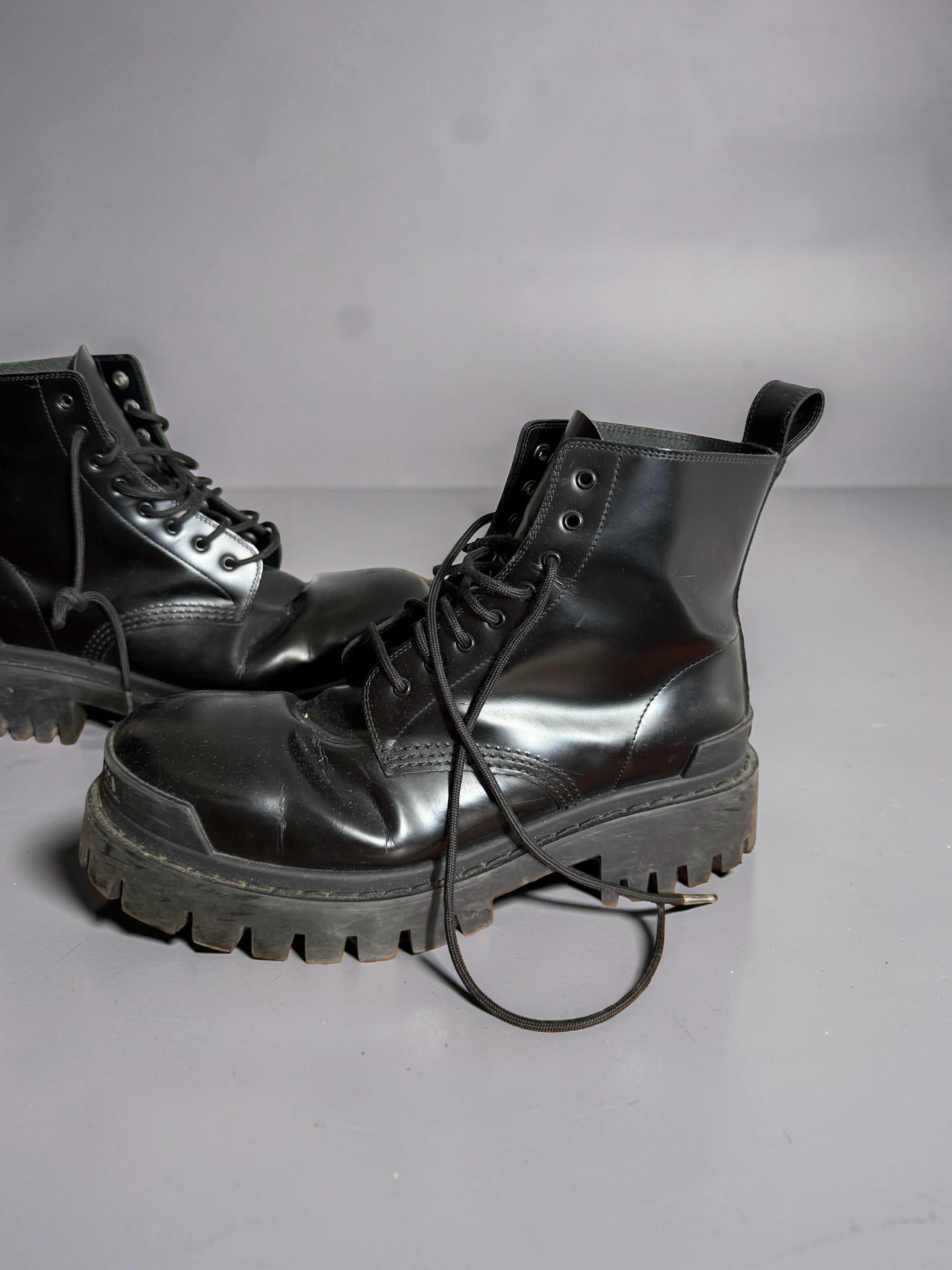 Balenciaga Leather Strike Boots